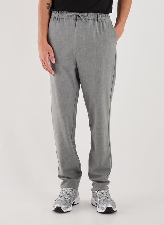 Plain trousers Grey by LES DEUX LES DEUX Plain trousers Grey