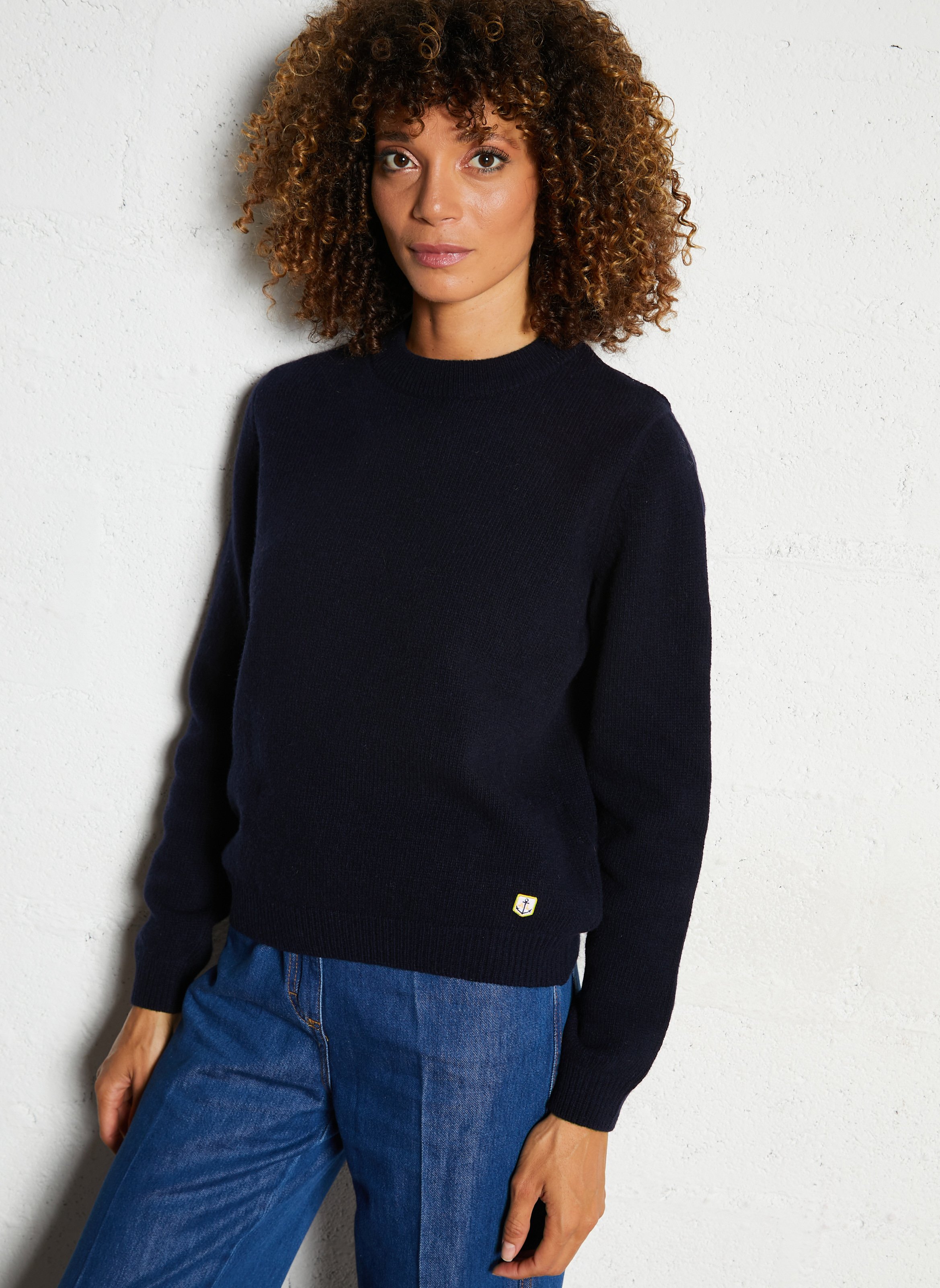 Pull droite col rond en laine mélangée heritage ARMOR-LUX Bleu