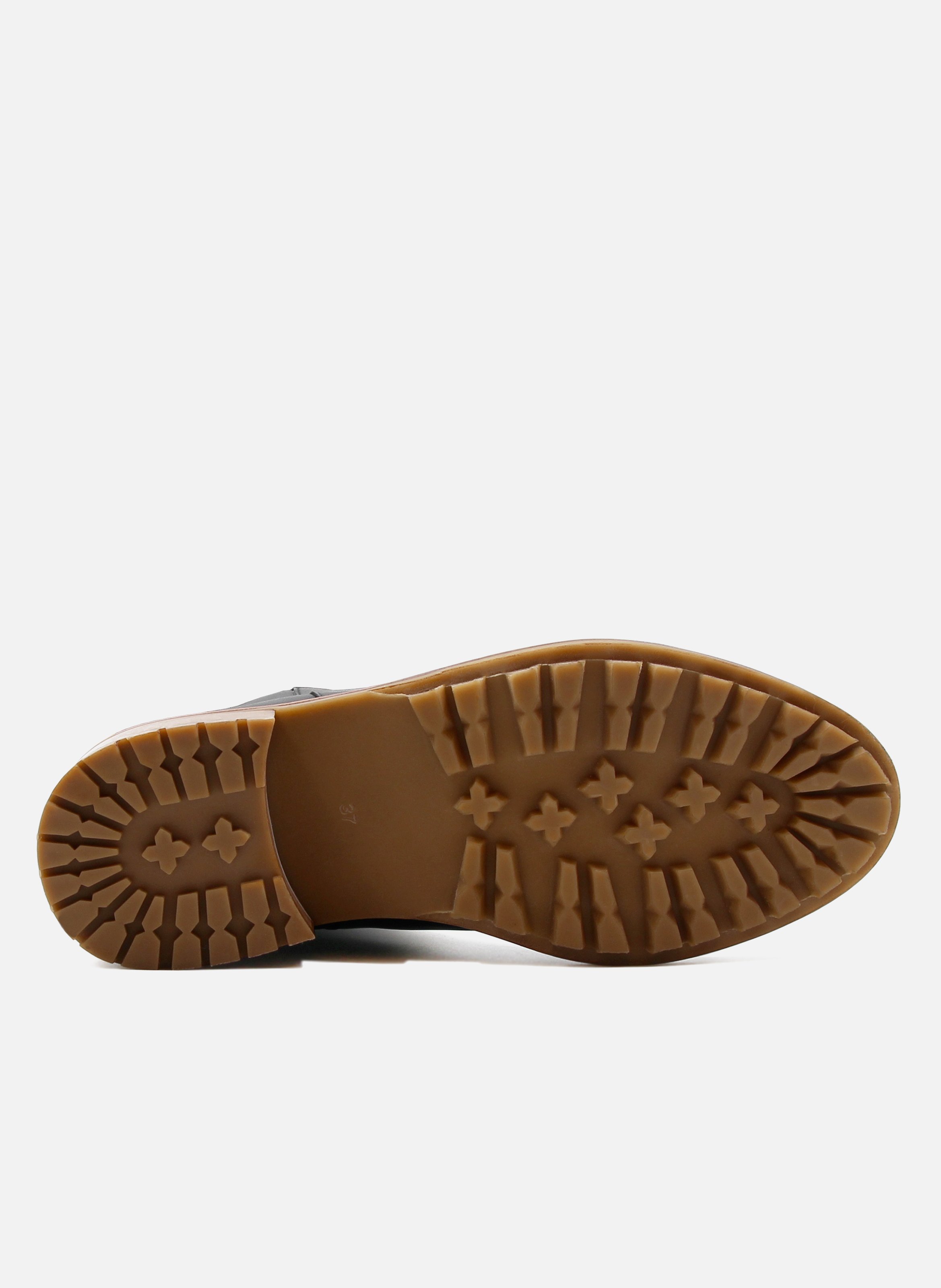 Bottes fourrées cuir lisse JULES & JENN Noir