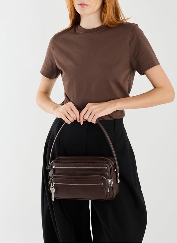 Sac à main Caméro Petit en cuir | Marron by ACNE STUDIOS Sac à main Caméro Petit en cuir Marron