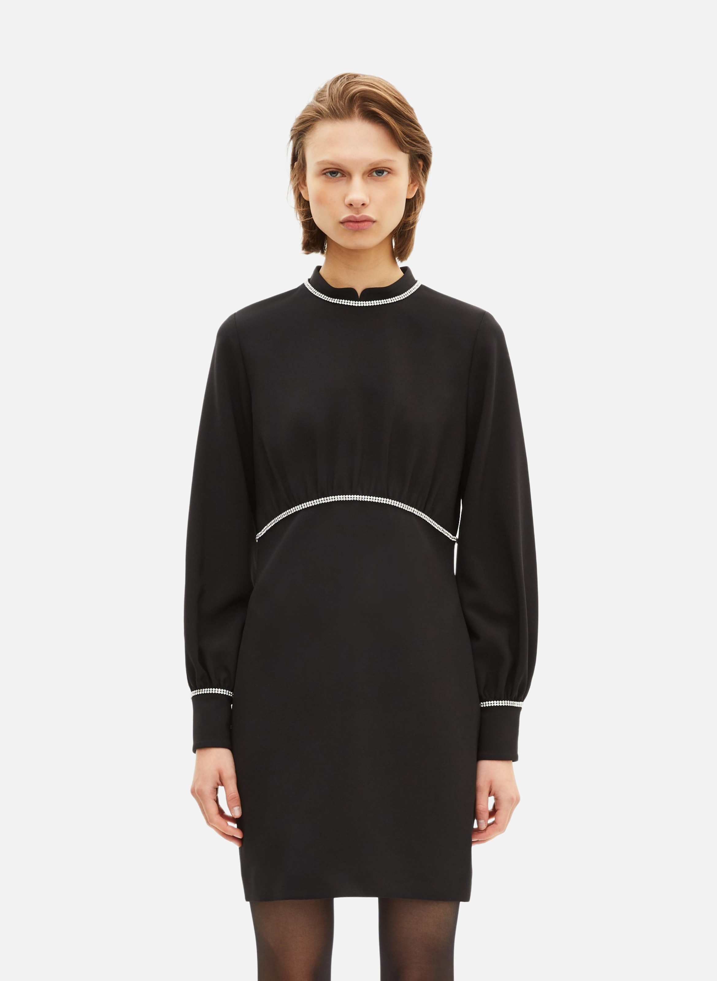 Robe courte avec détails de strass THE KOOPLES Noir