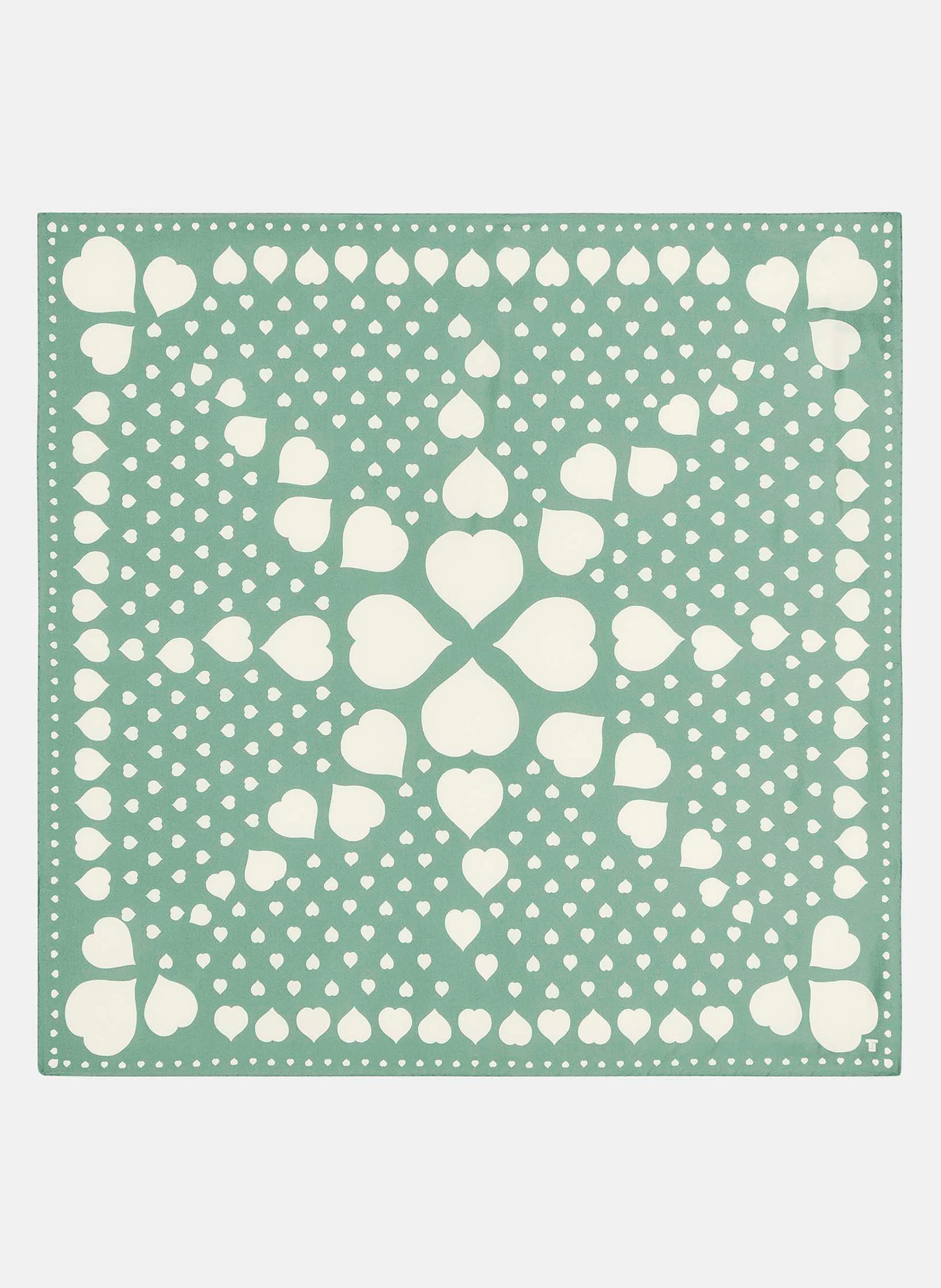 Carré de soie estee  Vert