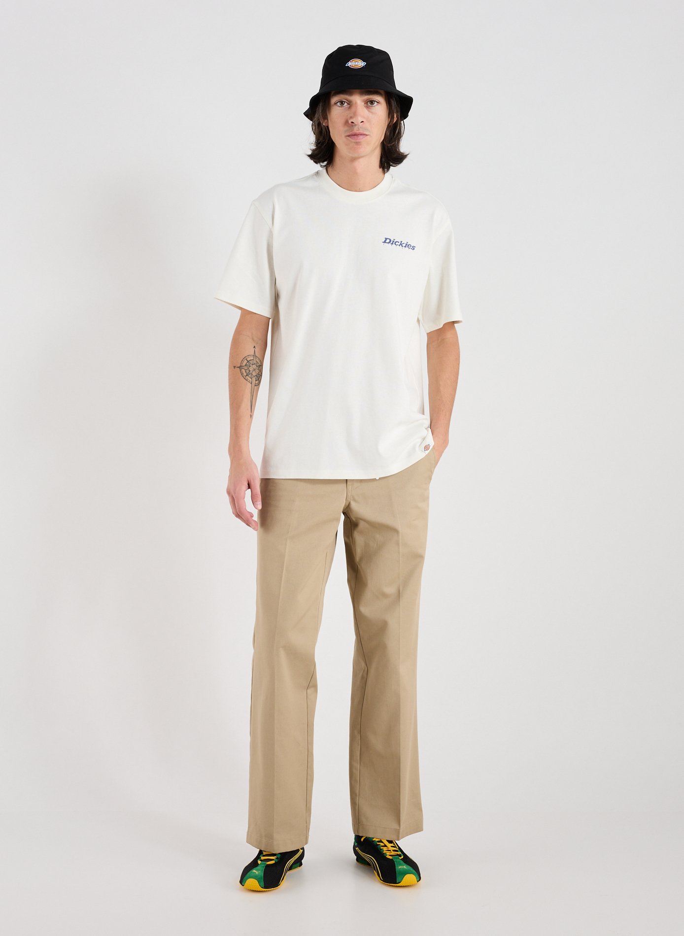 Straight cotton trousers DICKIES Beige