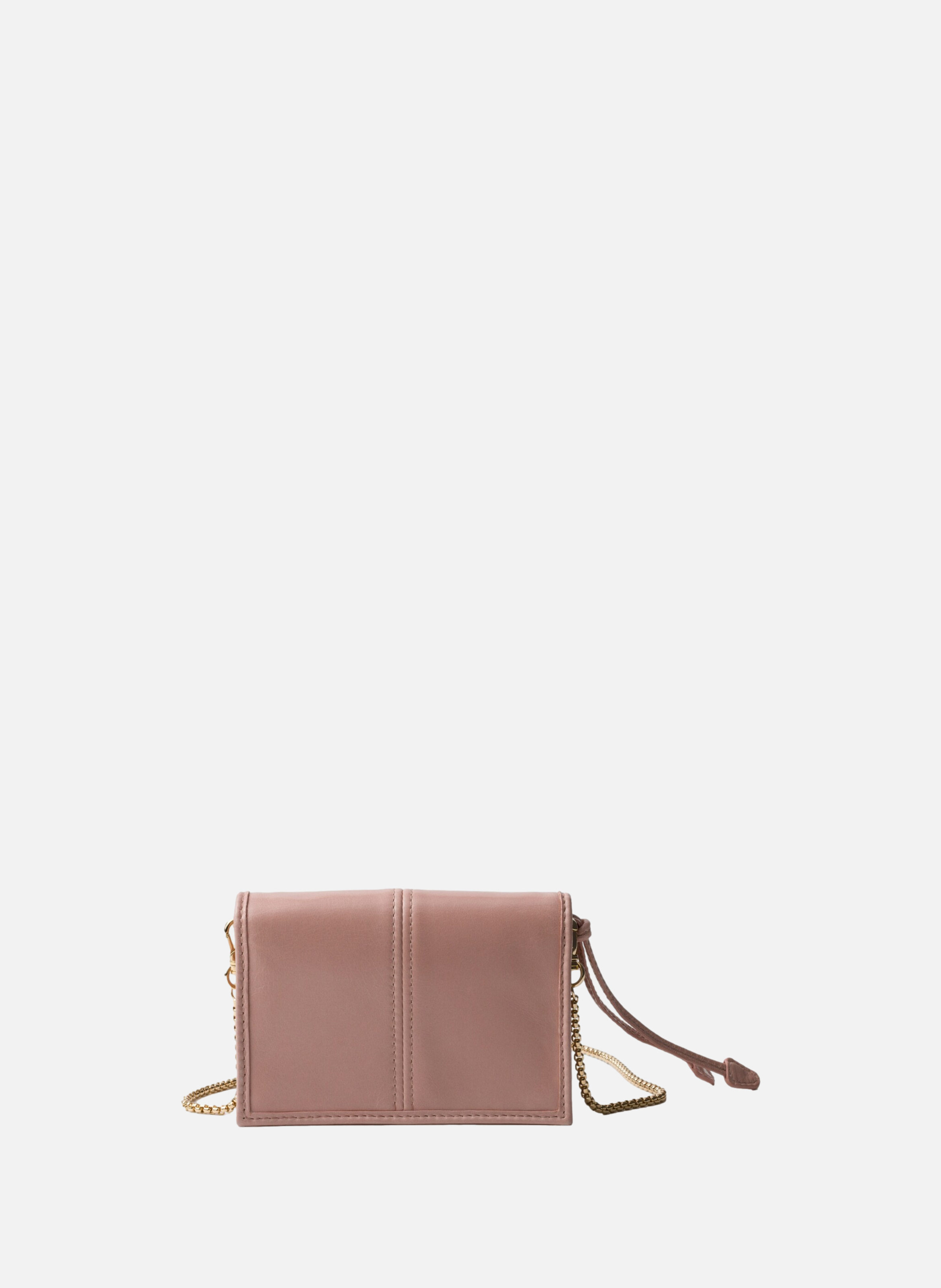 Porte-cartes en cuir avec bandoulière PRADA Rose