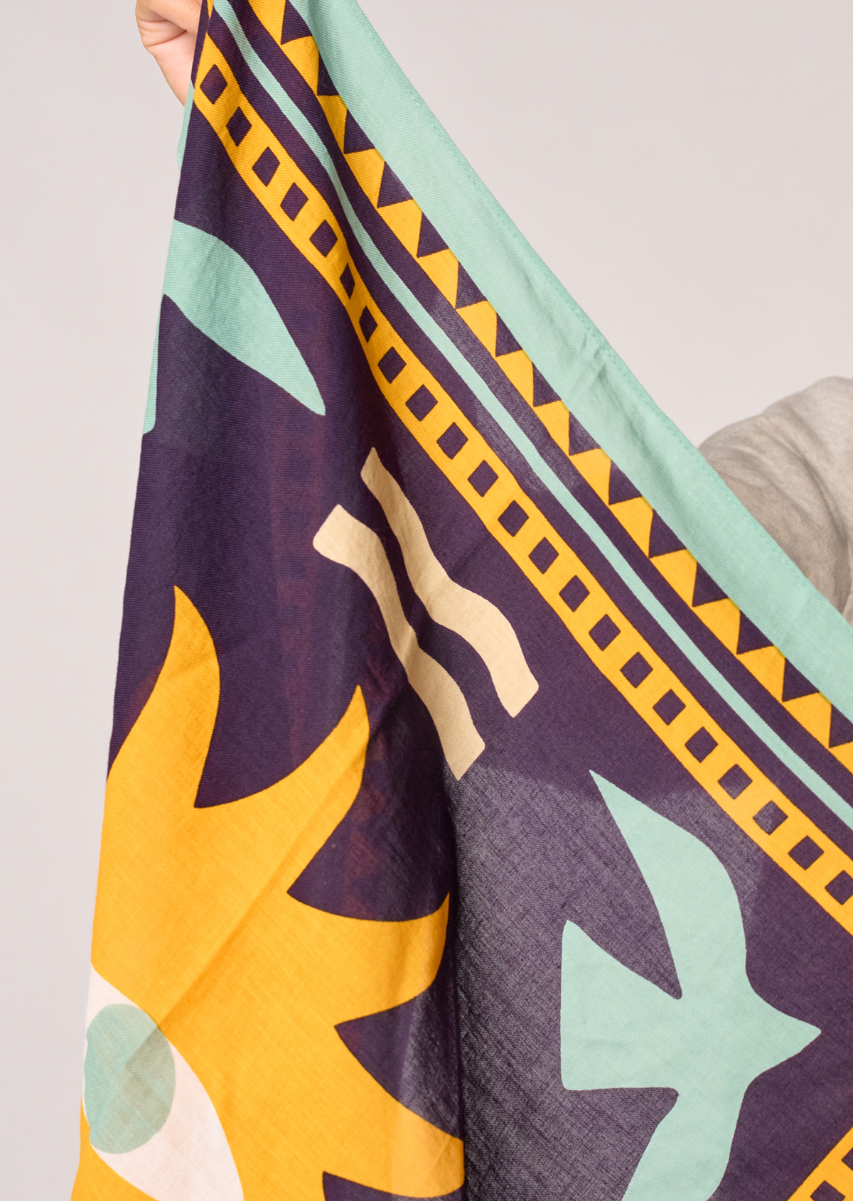 Petit foulard en coton biologique paola BILLYBELT Bleu