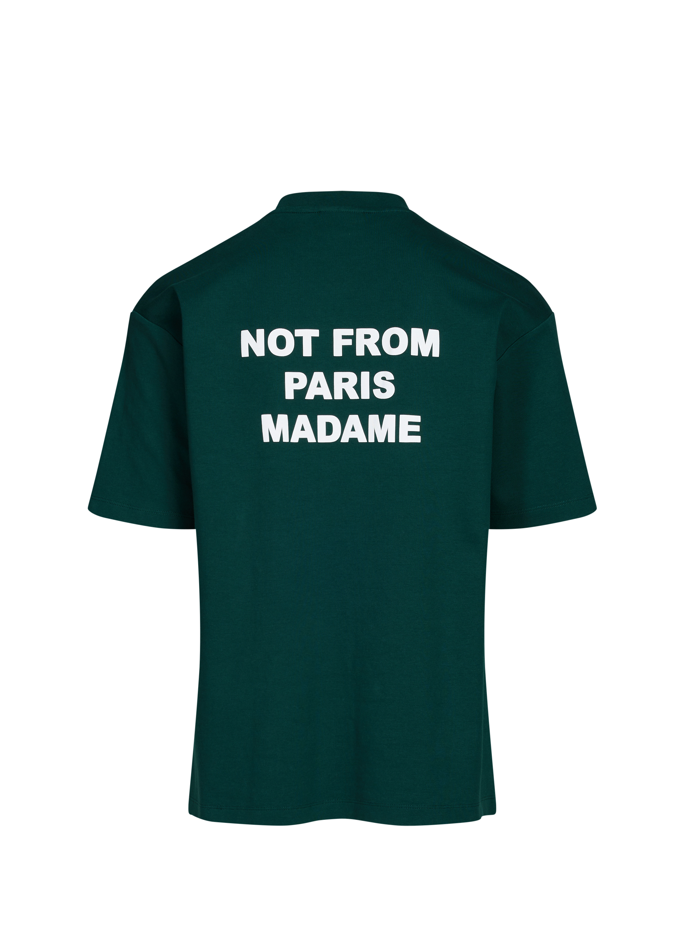 Oversized cotton screen-printed T-shirt DROLE DE MONSIEUR Green