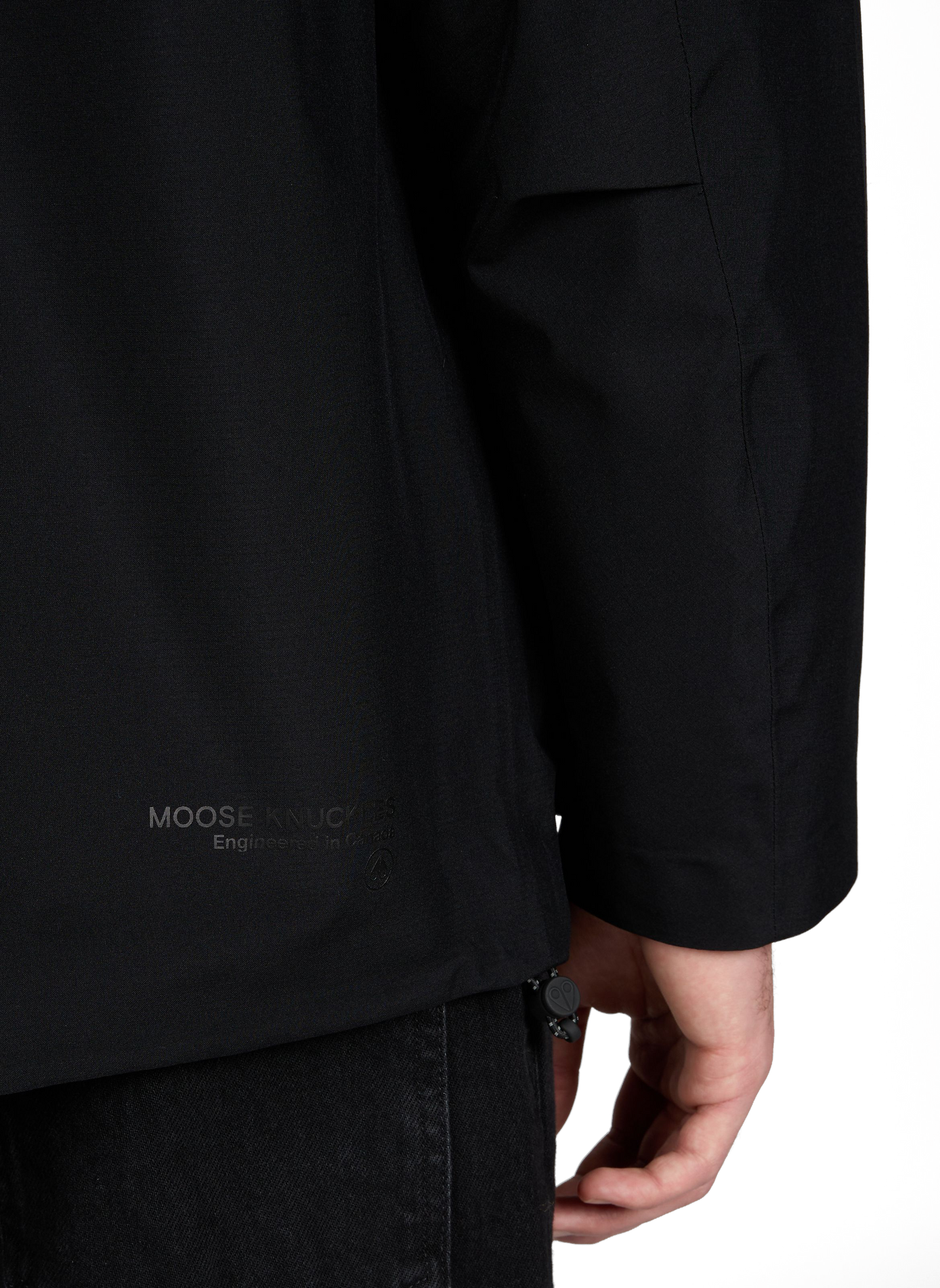 Hooded waterproof jacket MOOSE KNUCKLES Black