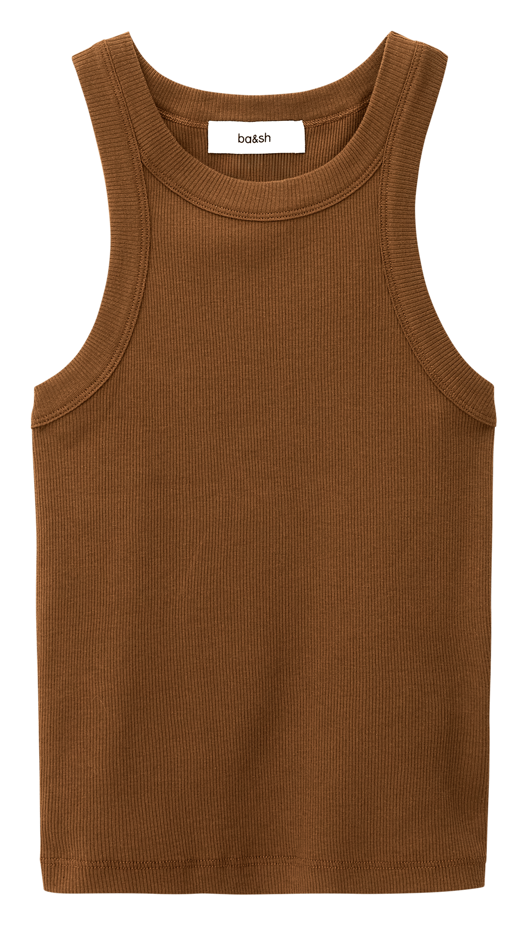 Débardeur en coton col rond cynda BA&SH Marron