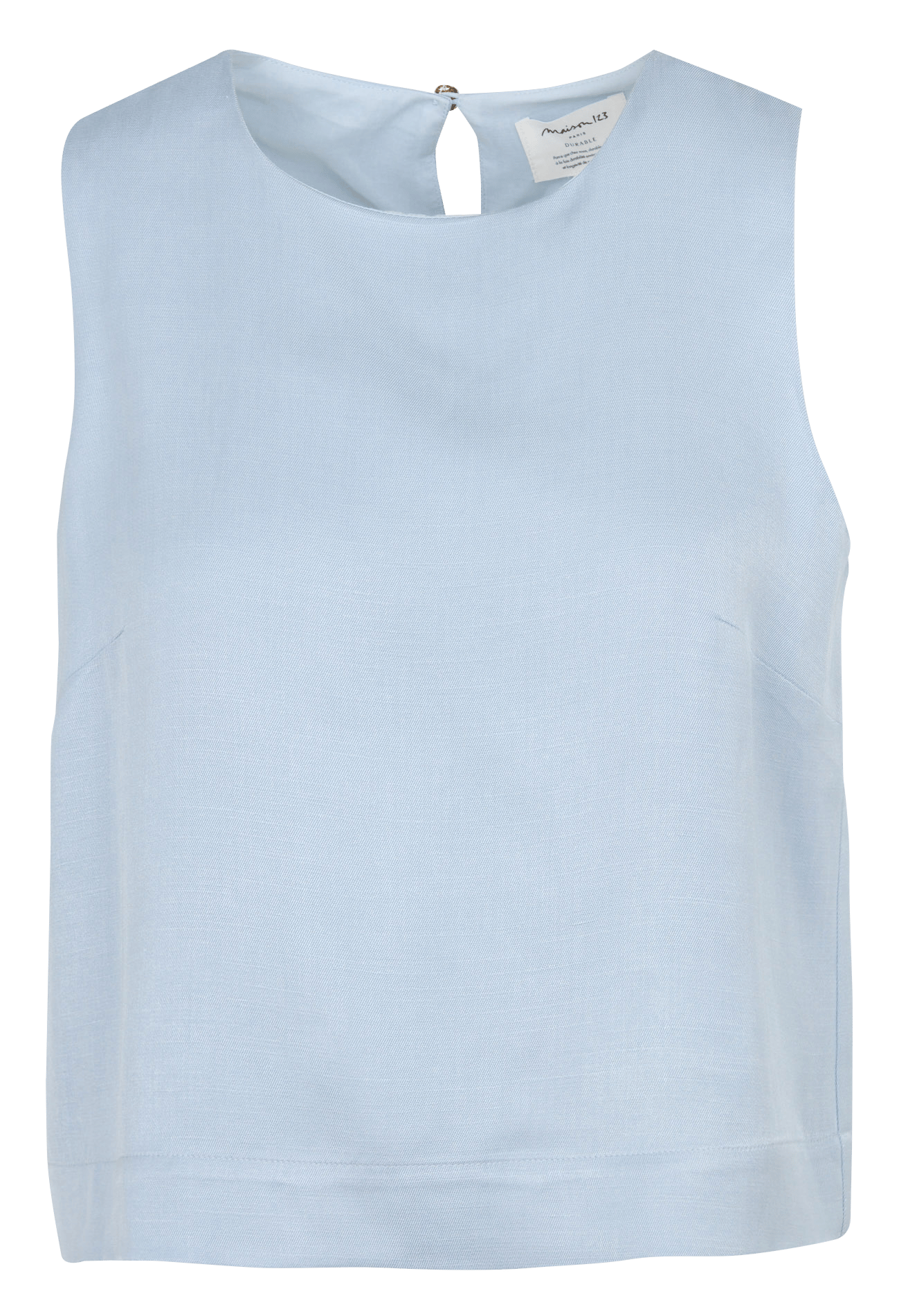 Top col rond david MAISON 123 Bleu