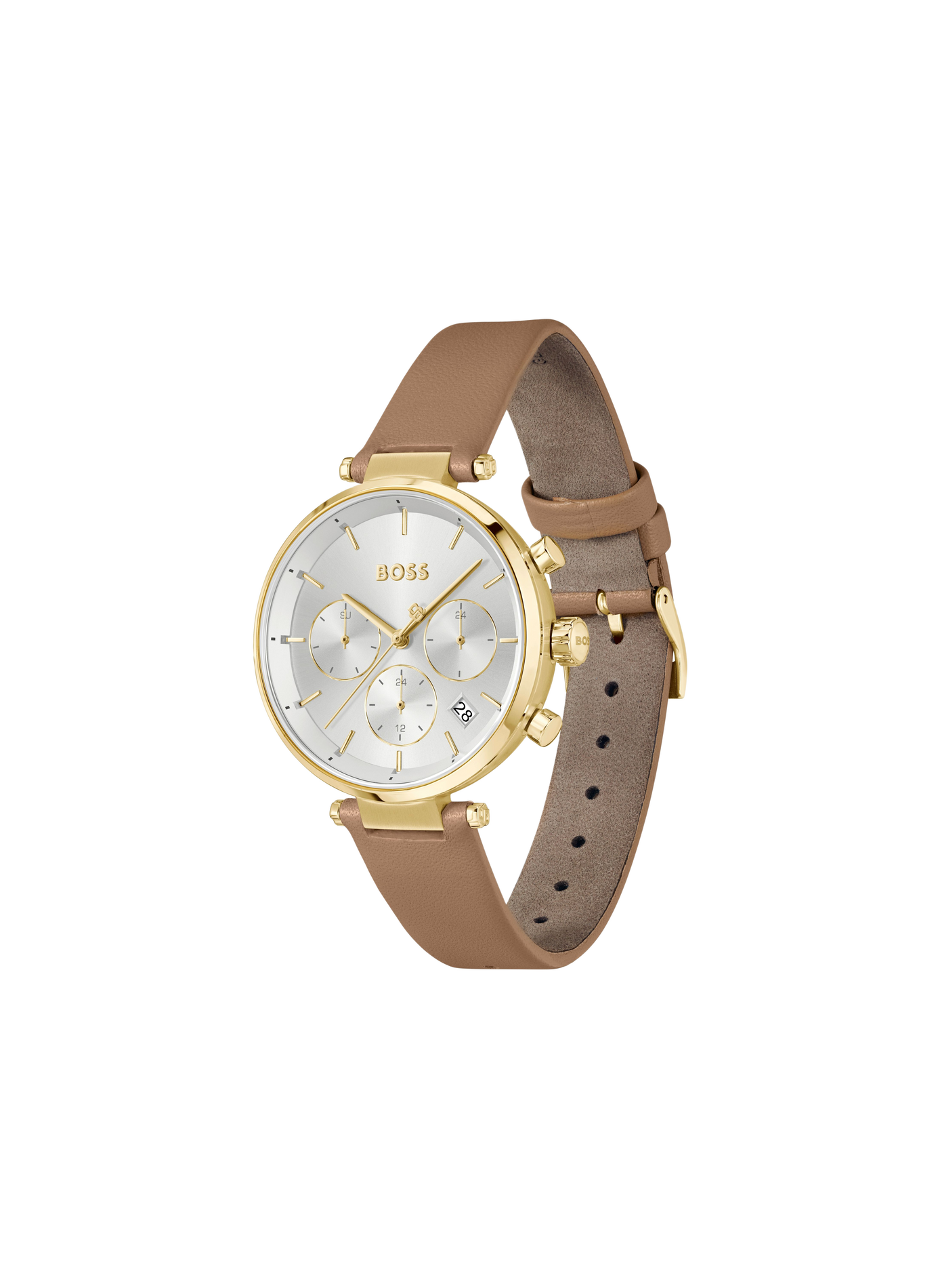 Montre quartz Majesty Sport en cuir BOSS MONTRES Blanc