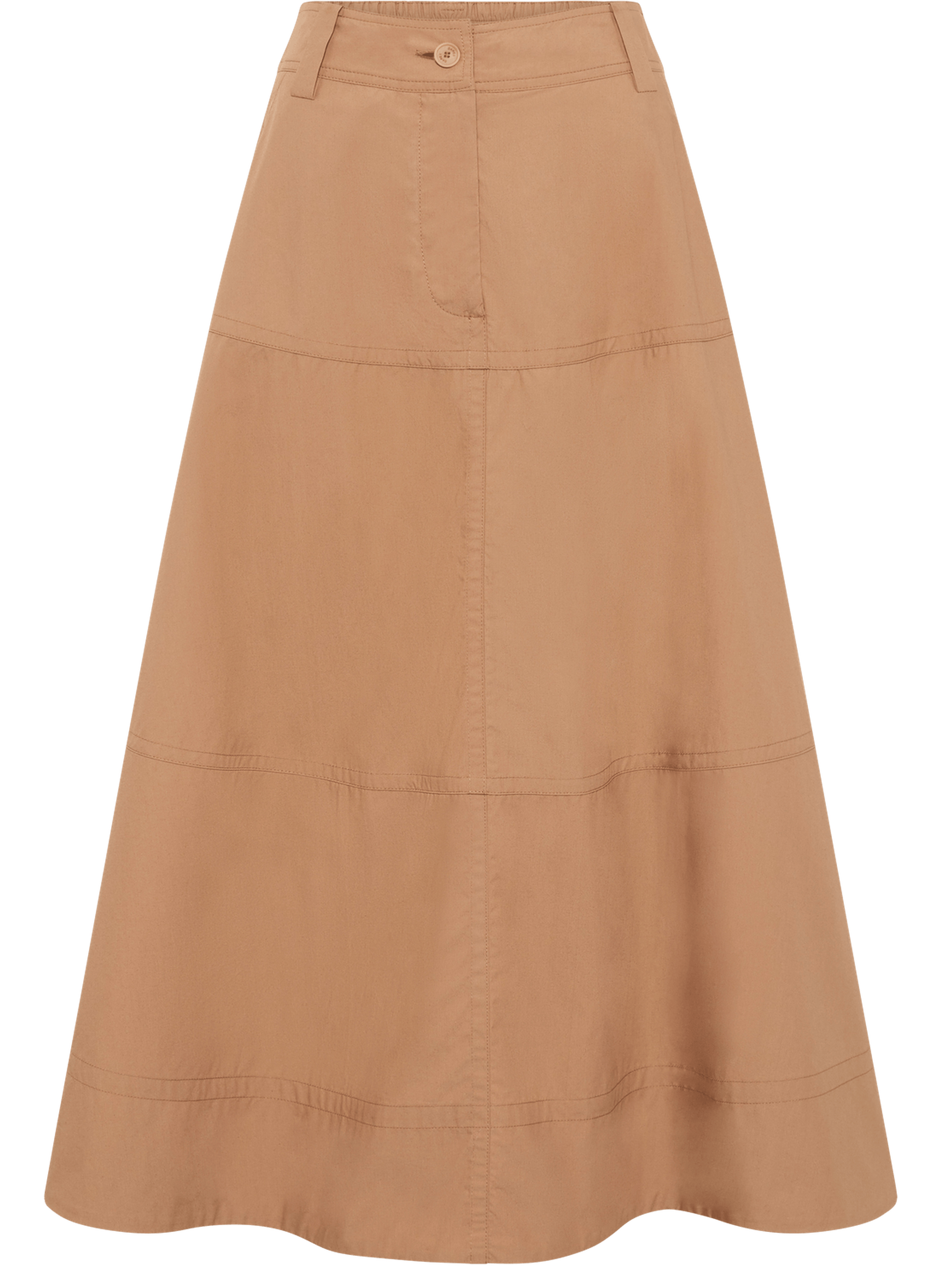 Jupe midi en coton - jina GERARD DAREL Marron