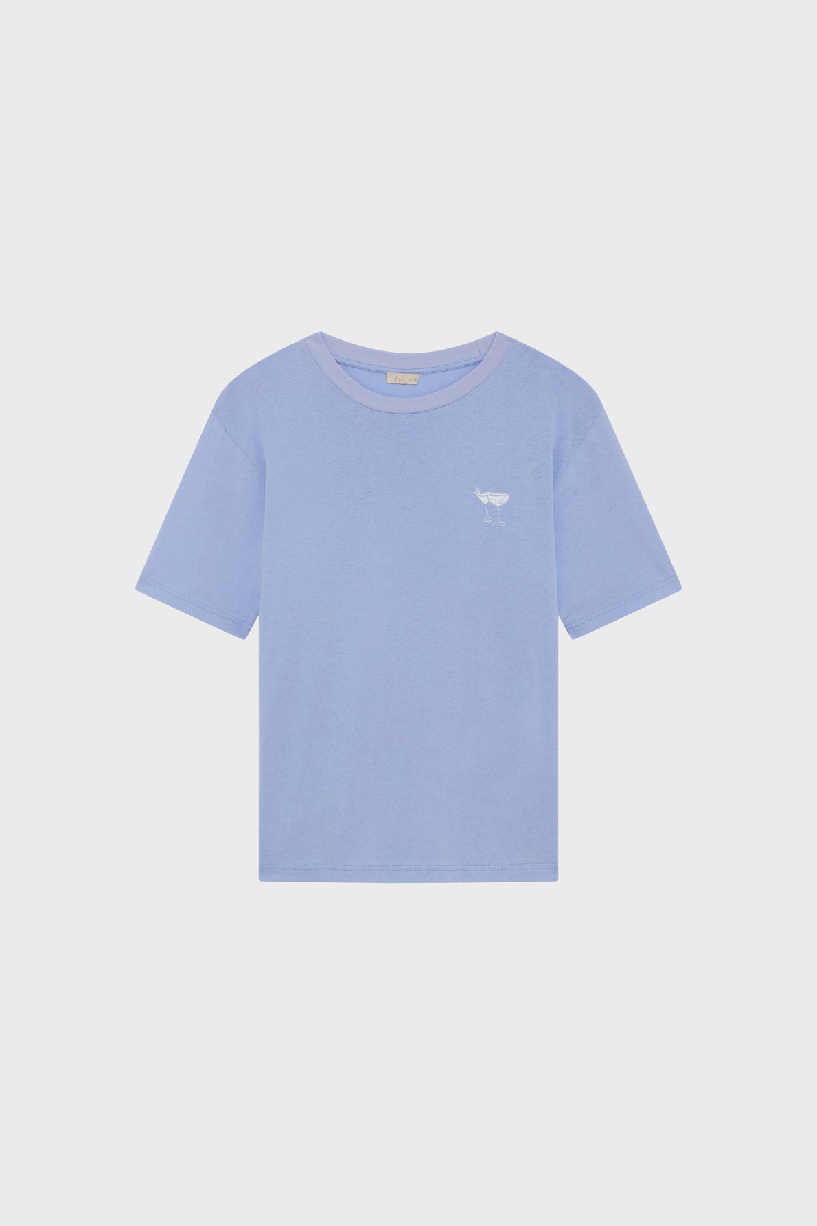 T-shirt en coton sérigraphié PABLO Bleu