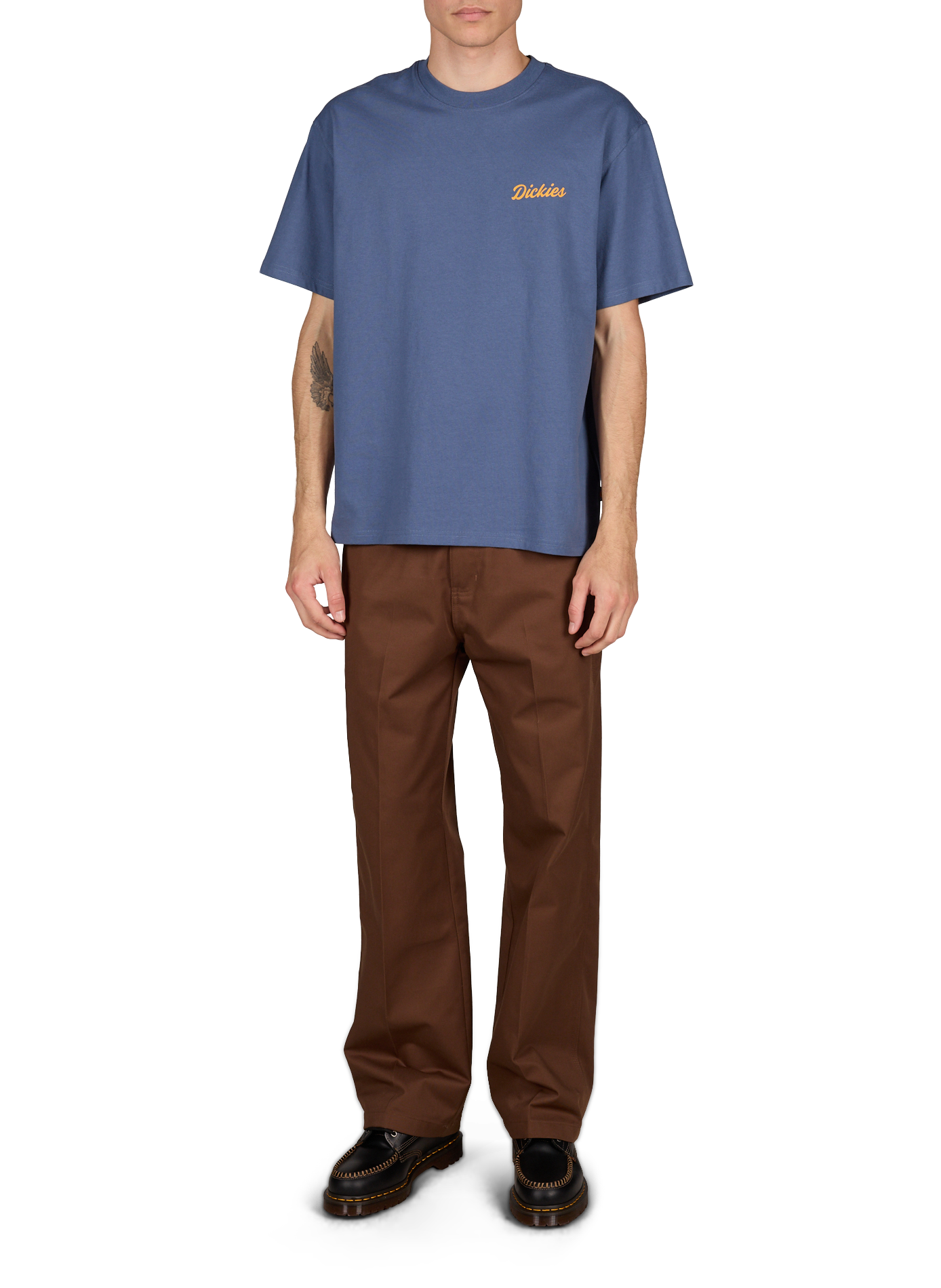 Straight printed cotton t-shirt DICKIES Blue