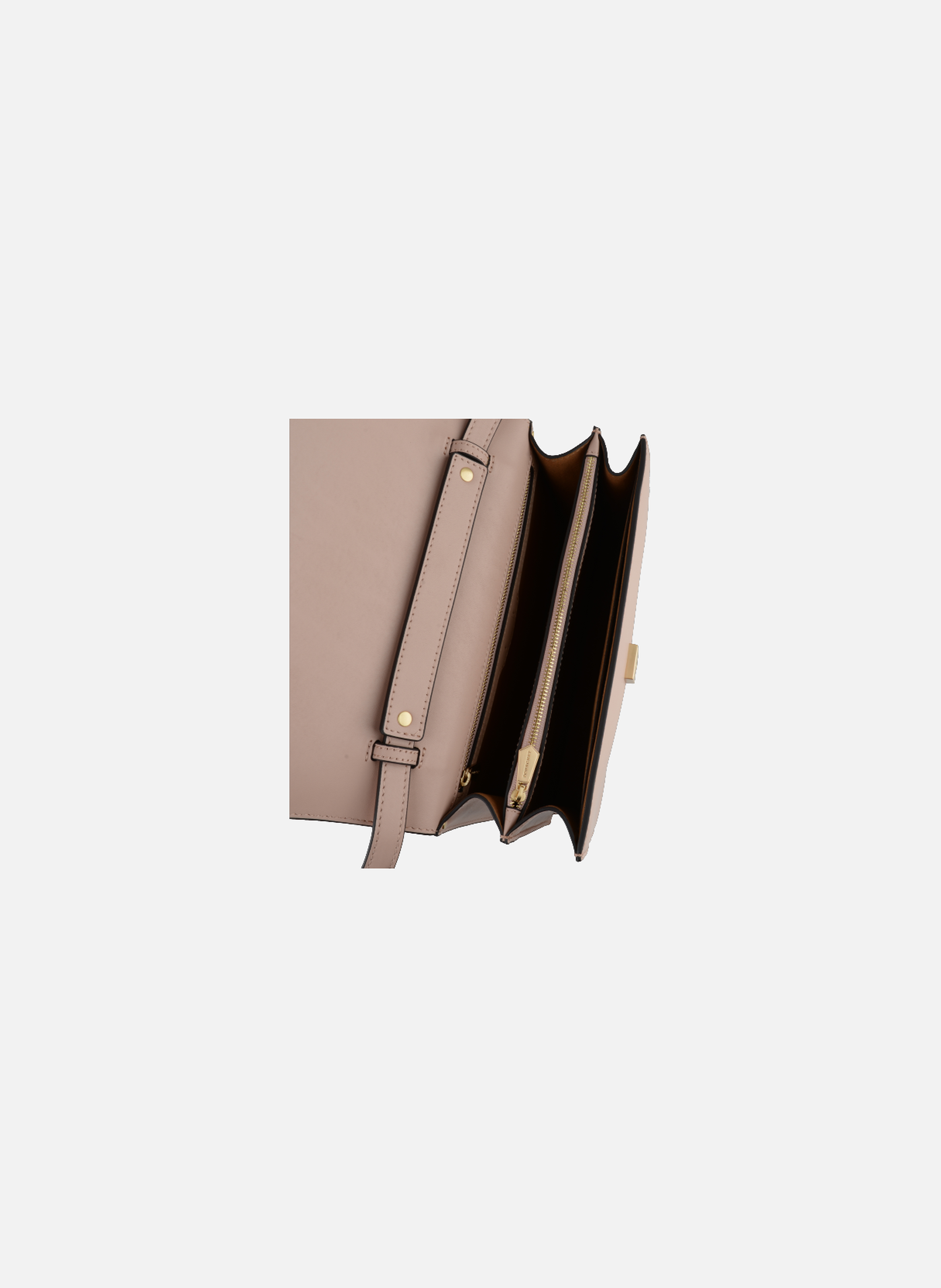 Anjou | sac porté épaule mm en cuir lisse POURCHET Rose