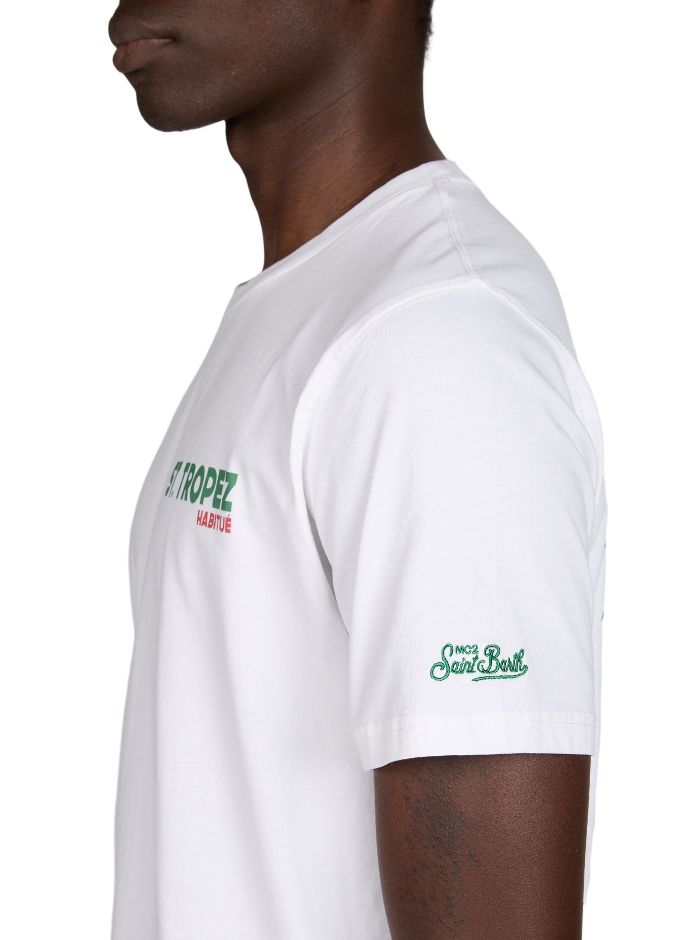 Camiseta recta de algodón MC2 SAINT BARTH Blanco