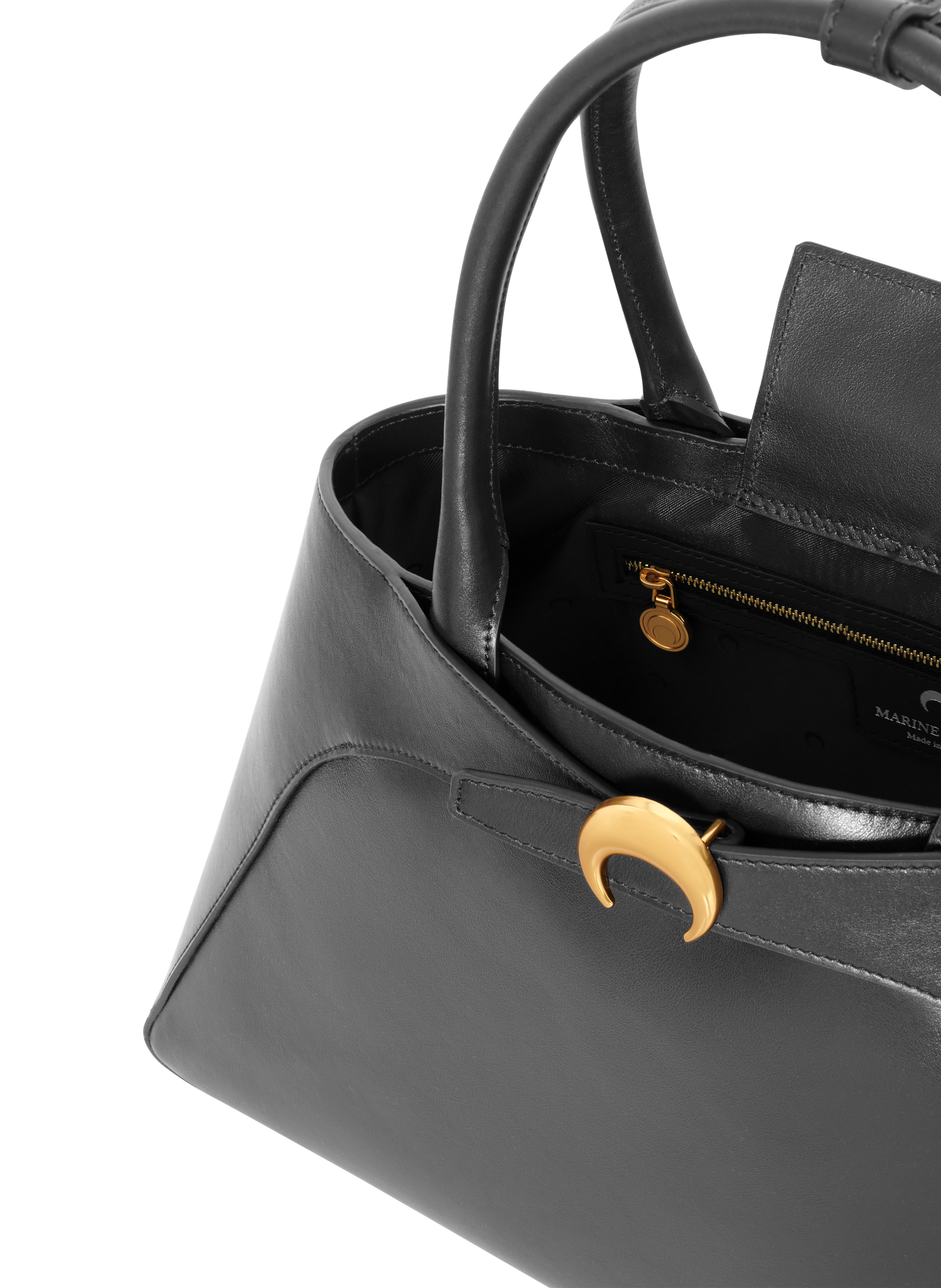 Smooth leather aurora MARINE SERRE Black