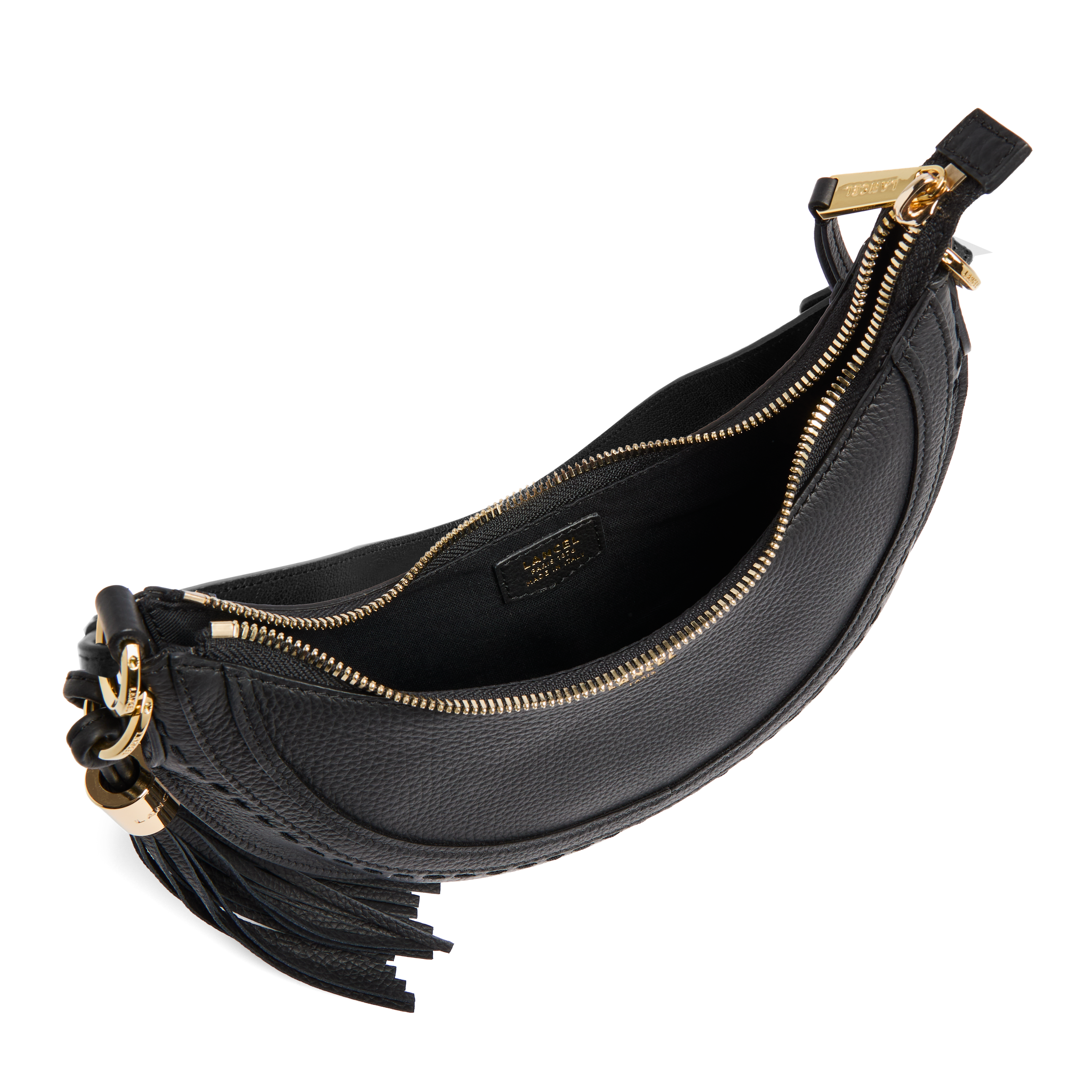 Sac hobo hoboheme de lancel en cuir de vachette graine LANCEL Noir