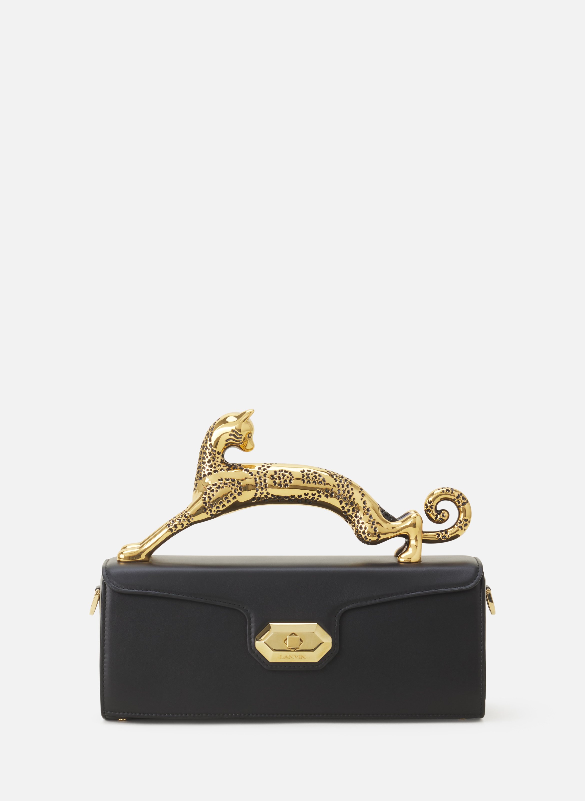 Sac pencil cat en cuir LANVIN Noir