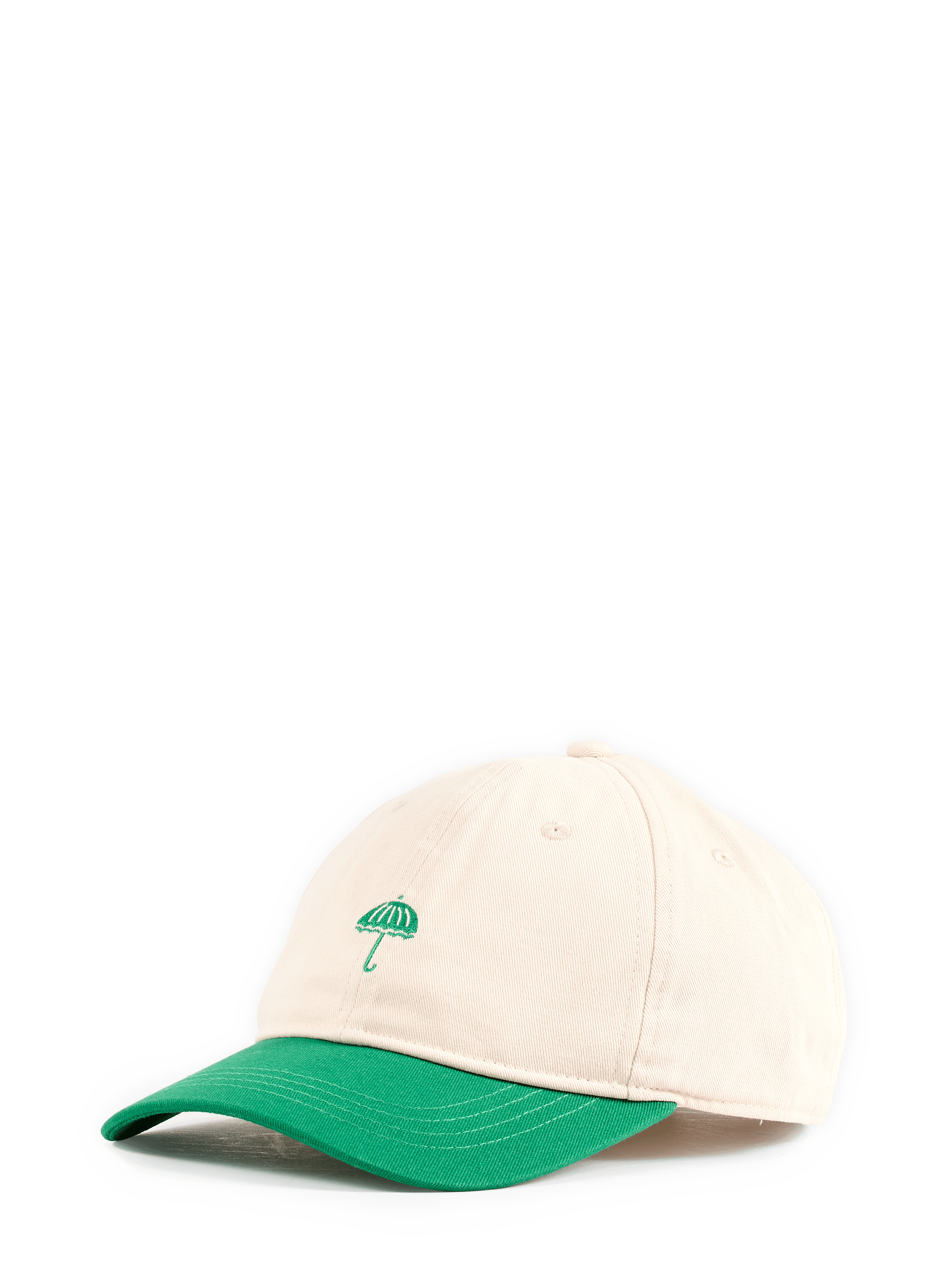 Bi-color cap with embroidered logo in cotton HELAS CAPS Beige