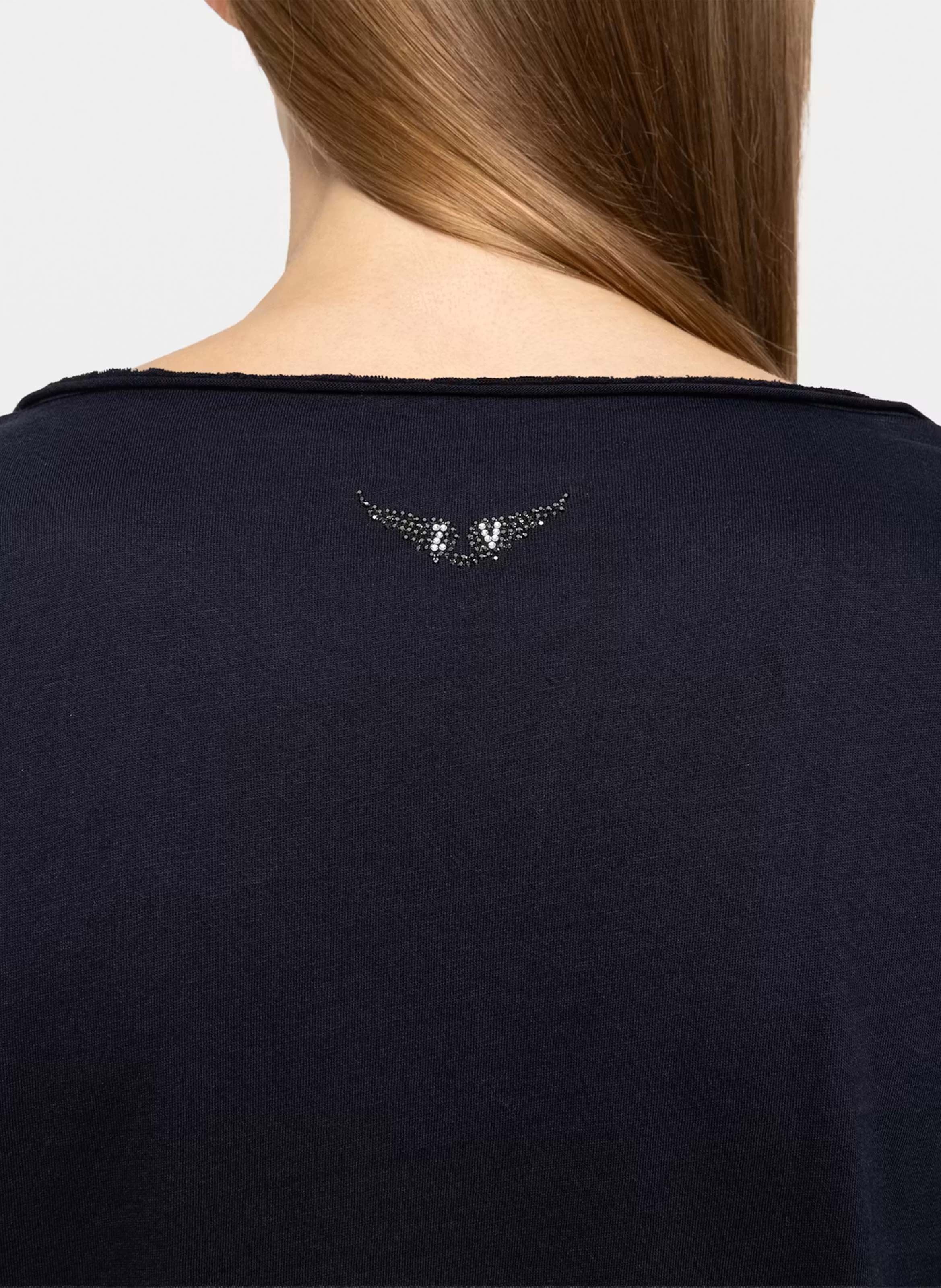 Tee-shirt col v en coton tuni ZADIG&VOLTAIRE Bleu