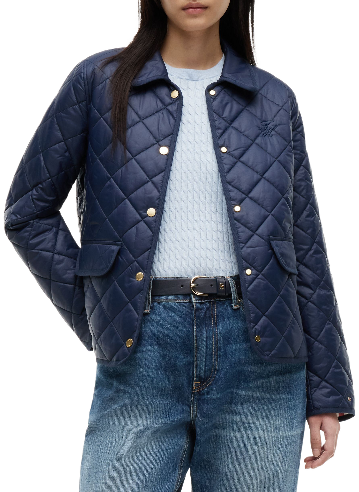Jacket with classic collar TOMMY HILFIGER Blue