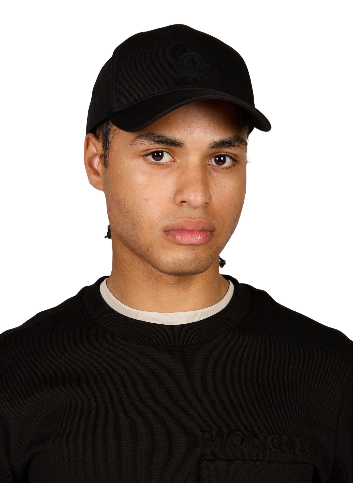 Cotton Baseball Cap MONCLER Black