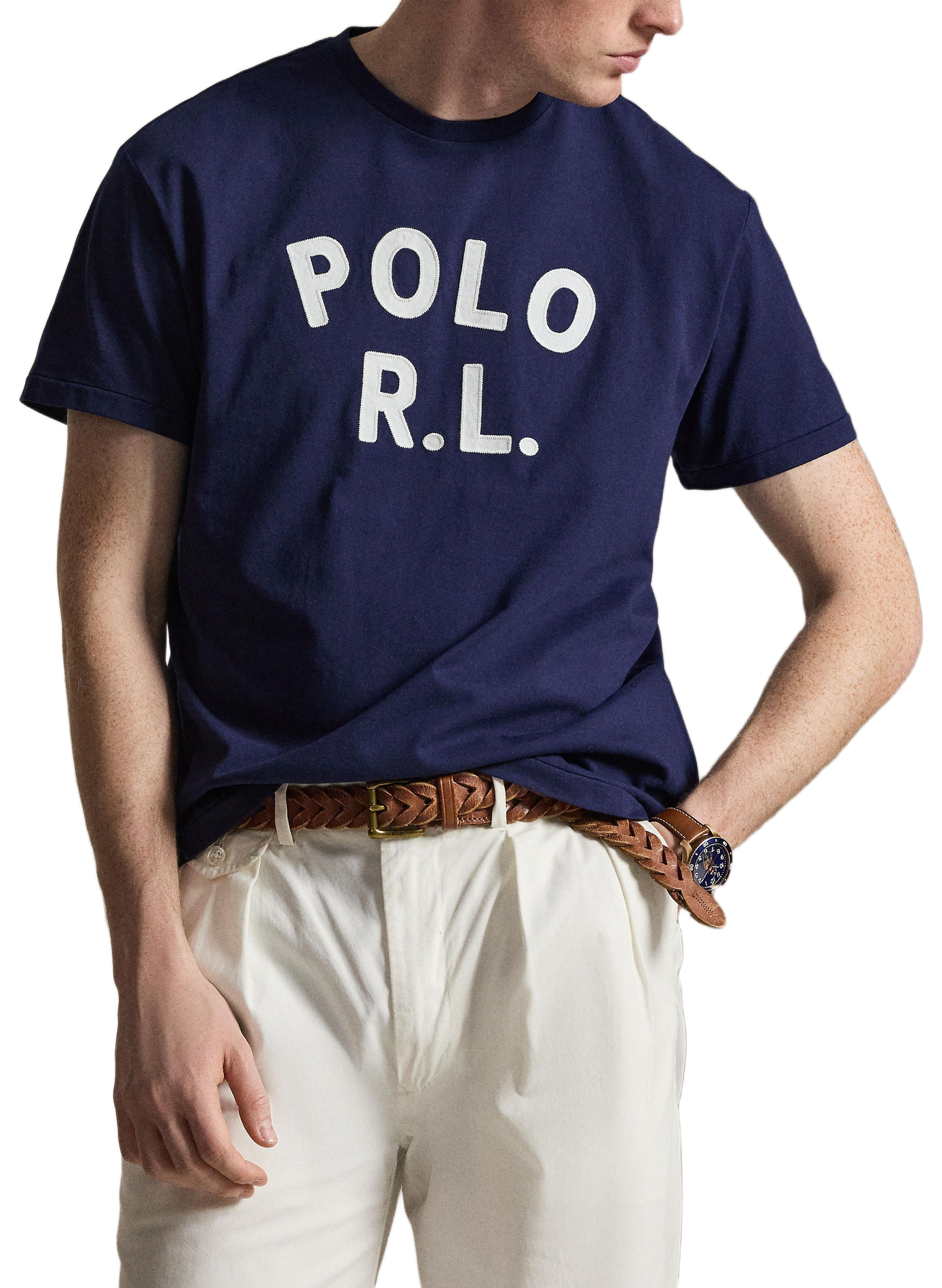 T-shirt imprimé en coton POLO RALPH LAUREN Bleu