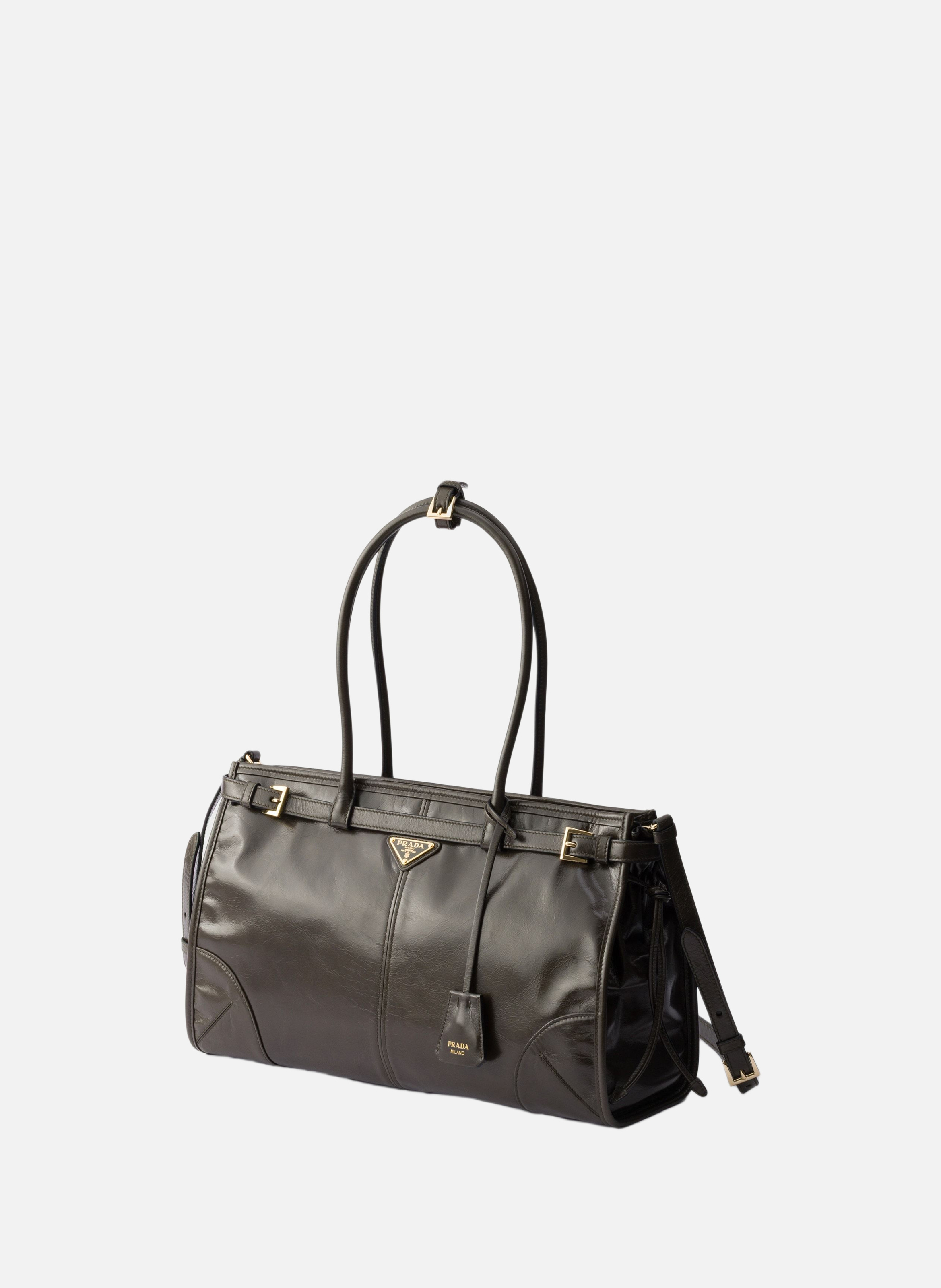 Grand sac prada bonnie en cuir PRADA Vert