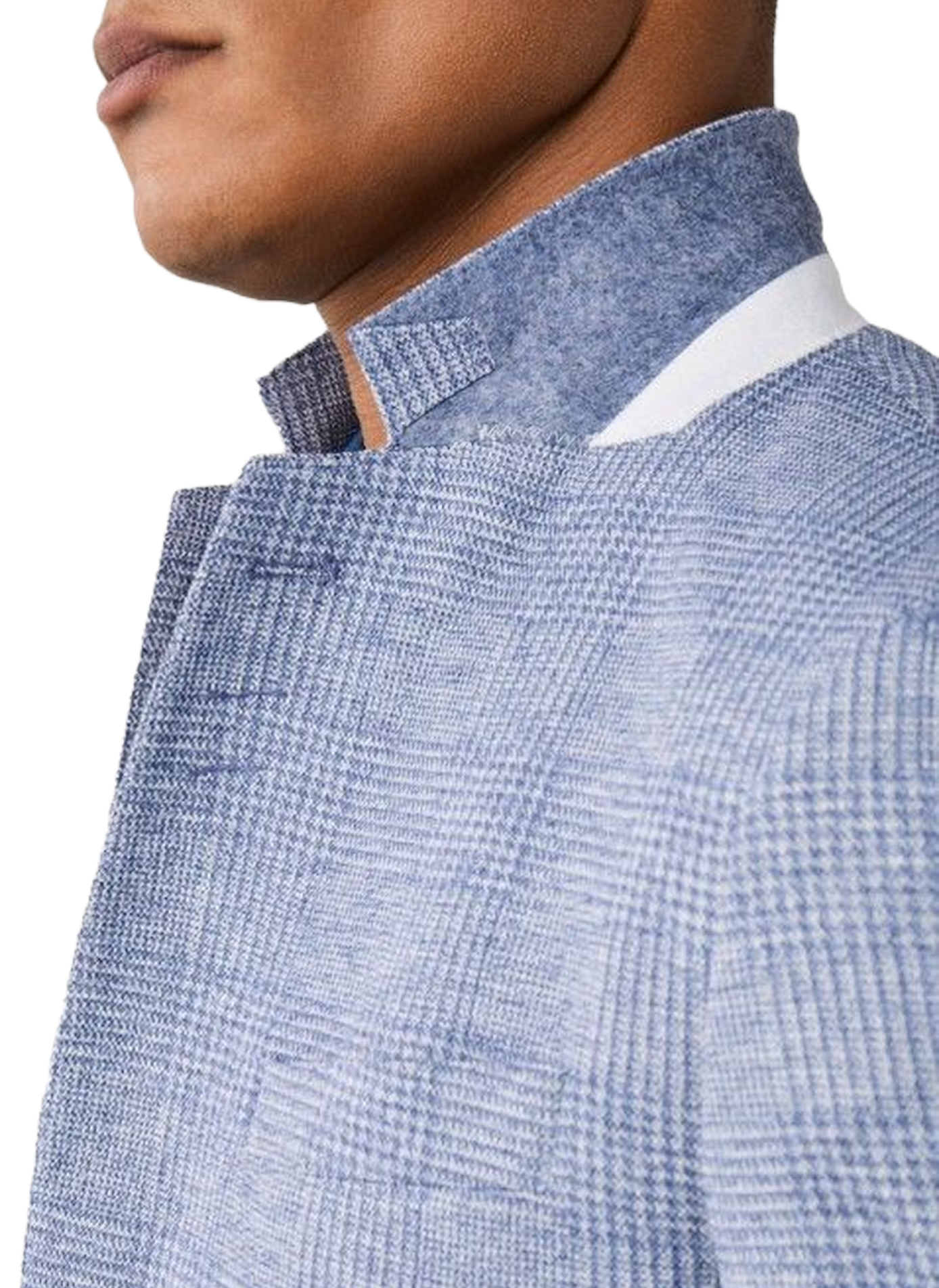 Gerader Karo-Blazer aus Baumwollmischung HACKETT Blau