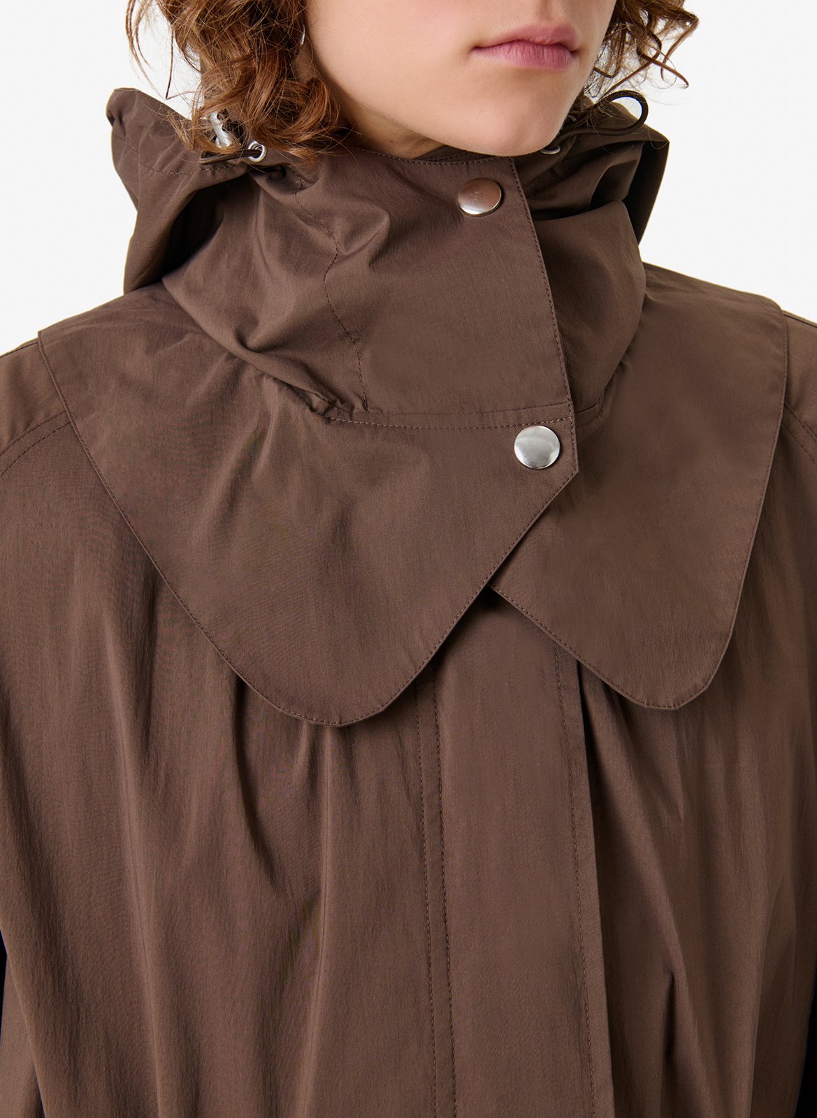 Manteau long ample à capuche enyla IRO Marron