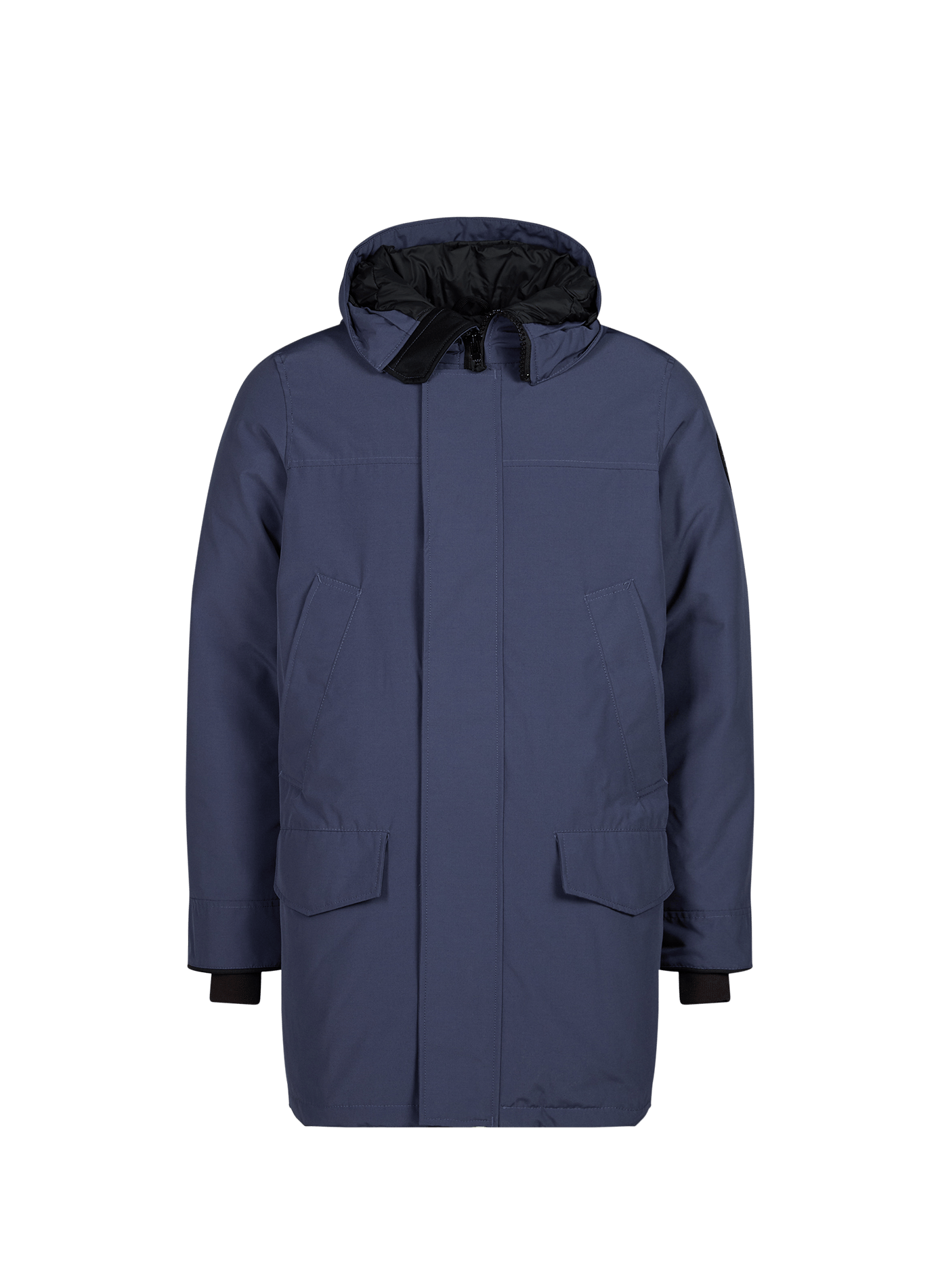 Parka droite à capuche en coton CANADA GOOSE Bleu
