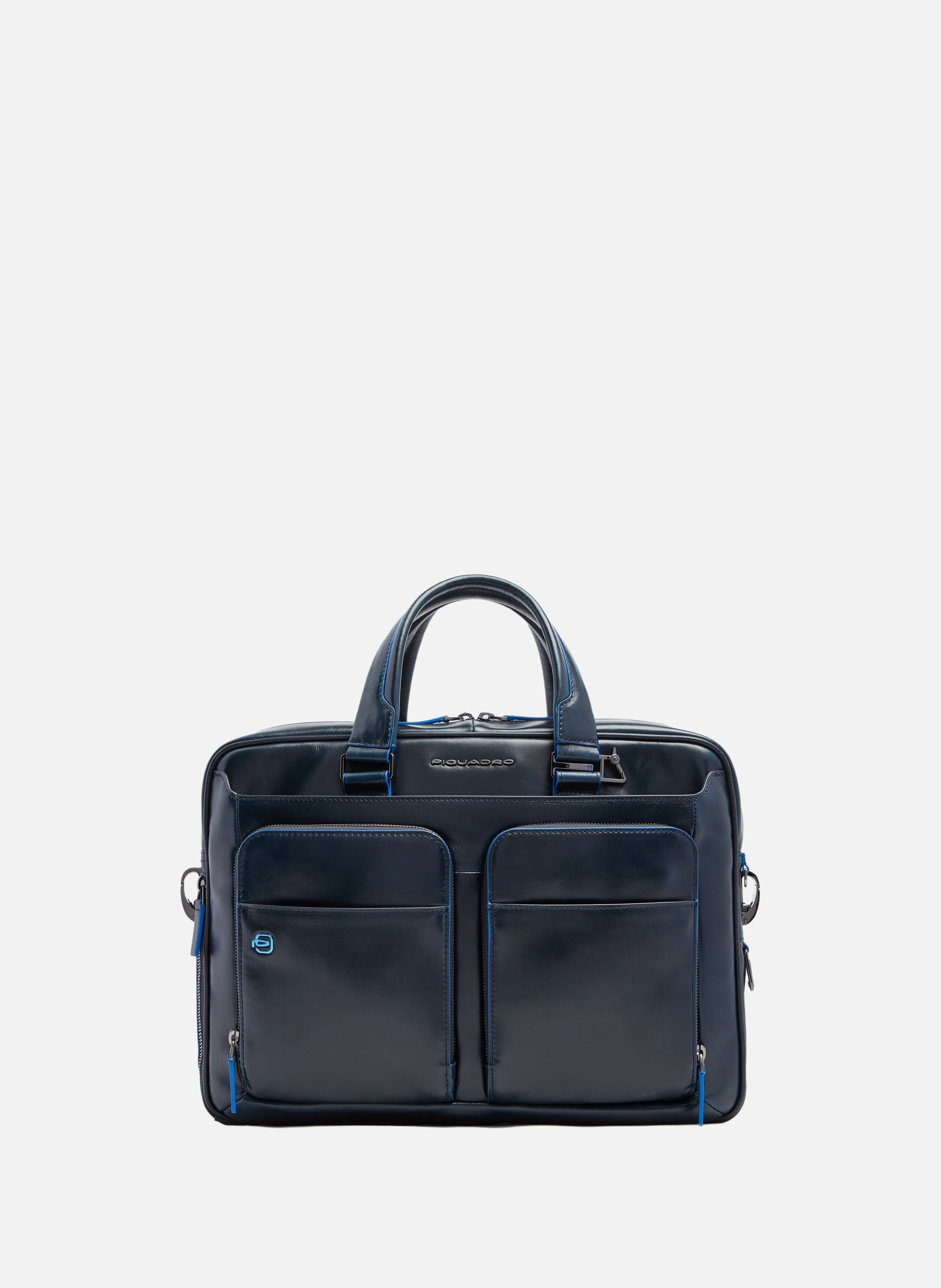 Sac d'ordinateur 15" personnalisable PIQUADRO Bleu