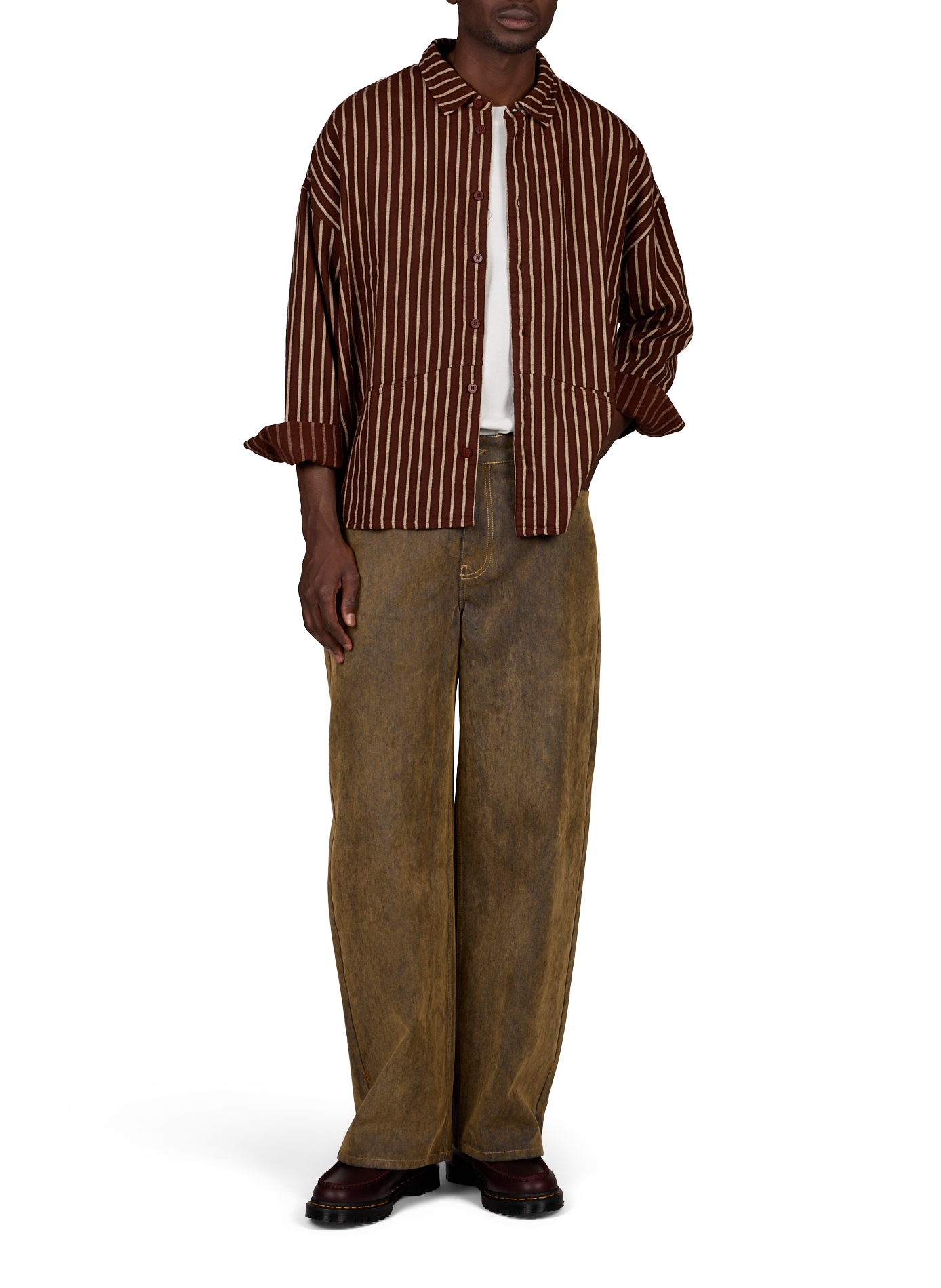 Loose-fitting Striped Shirt THINKING MU Multicolour