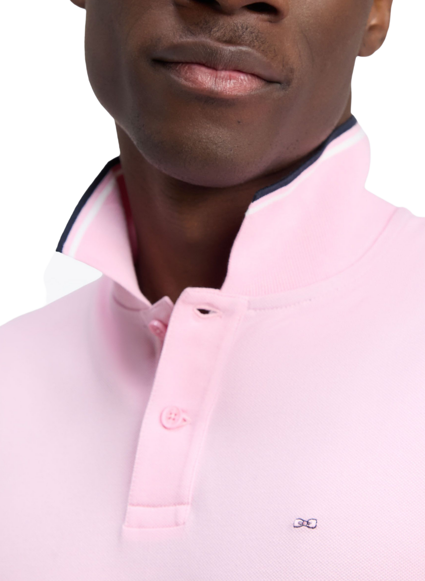 Polo droit à logo brodé en coton EDEN PARK Rosa