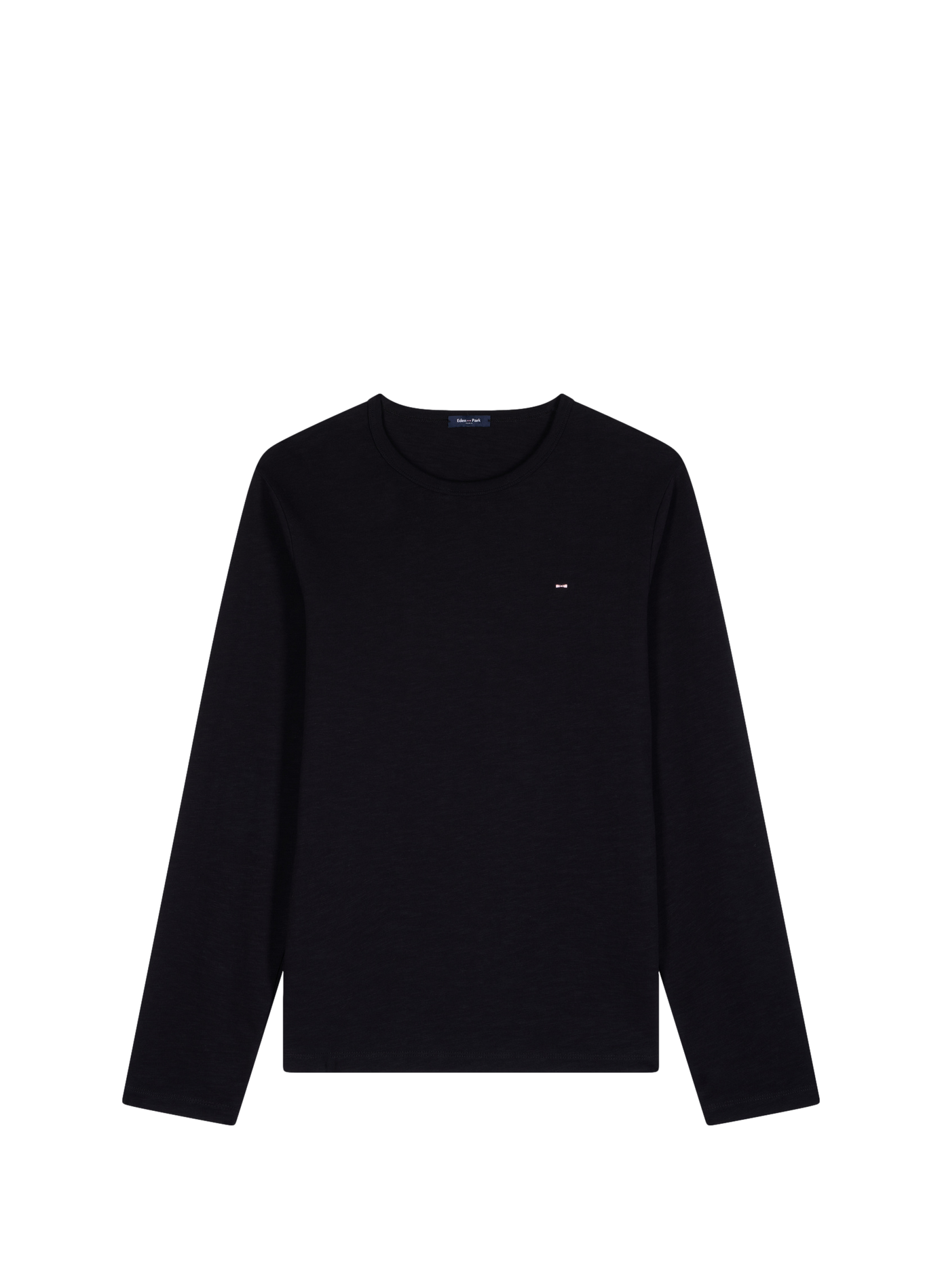 Tee-shirt col rond en coton EDEN PARK Zwart