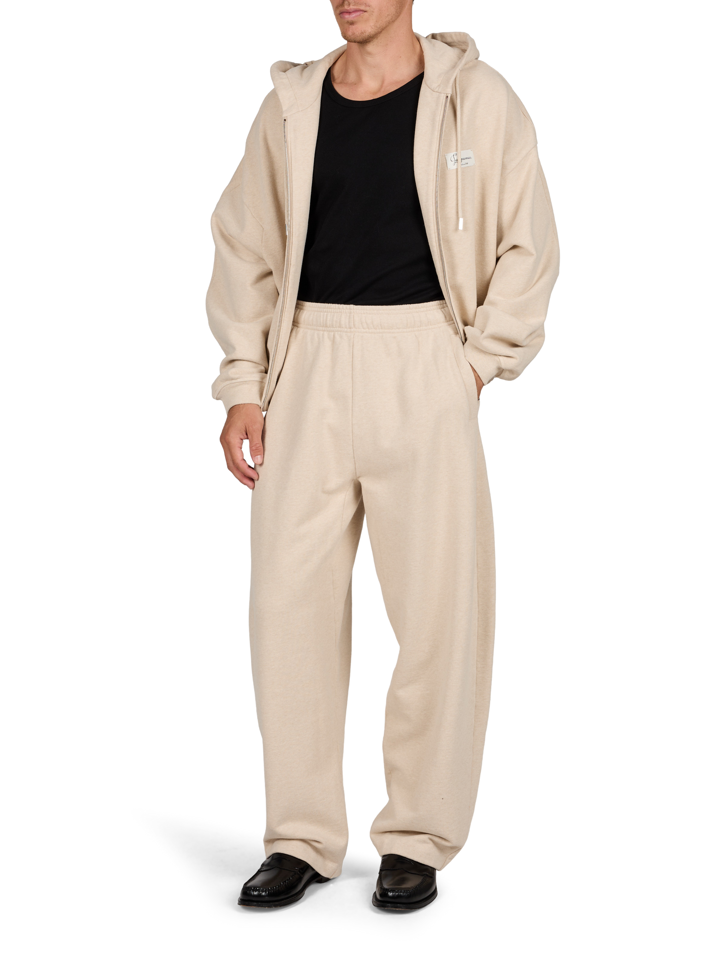 Effen ruimvallende Montaigne-joggingbroek JACQUEMUS Beige