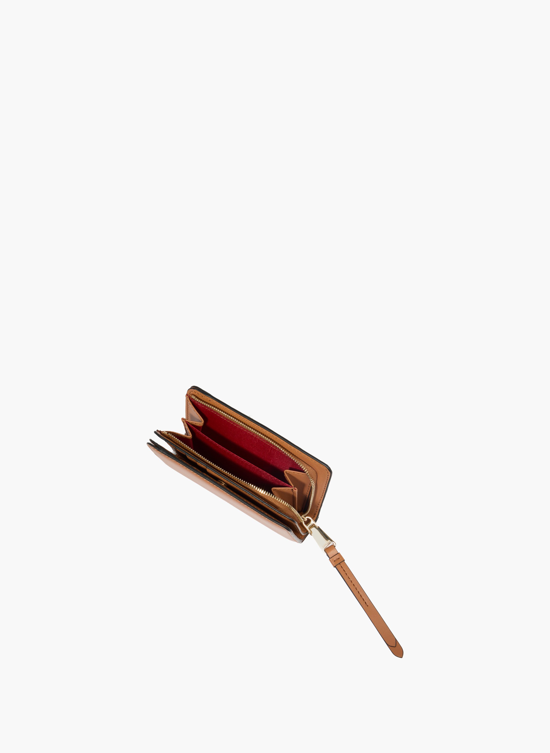 Portefeuille rectangulaire zippé origami de lancel en cuir LANCEL Marron