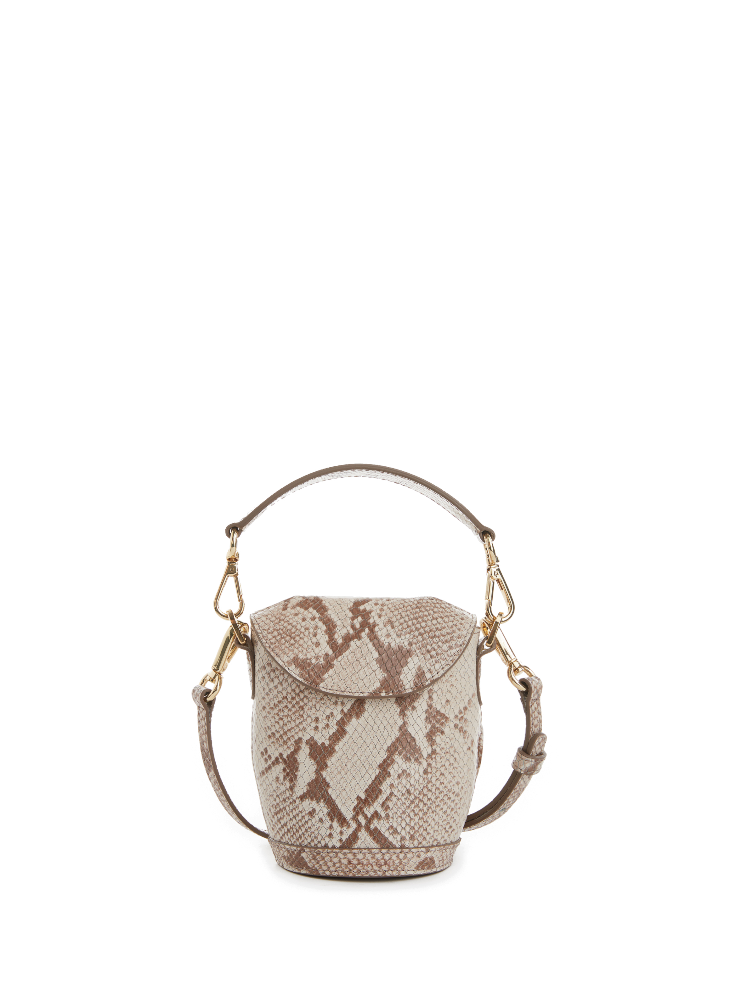 S.JOON Milk Pail leather mini handbag Brown