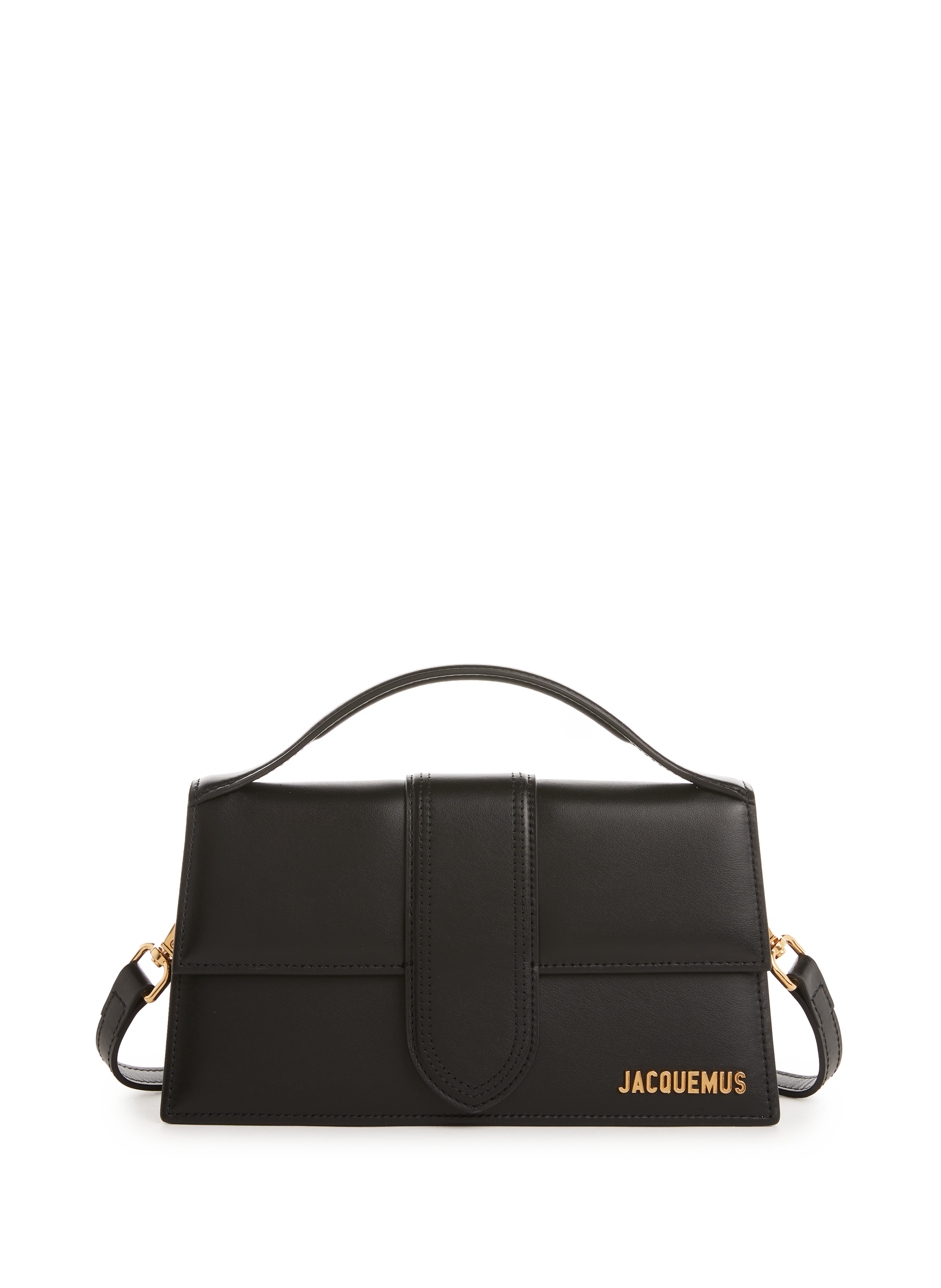 JACQUEMUS Le Bambino large leather handbag Black
