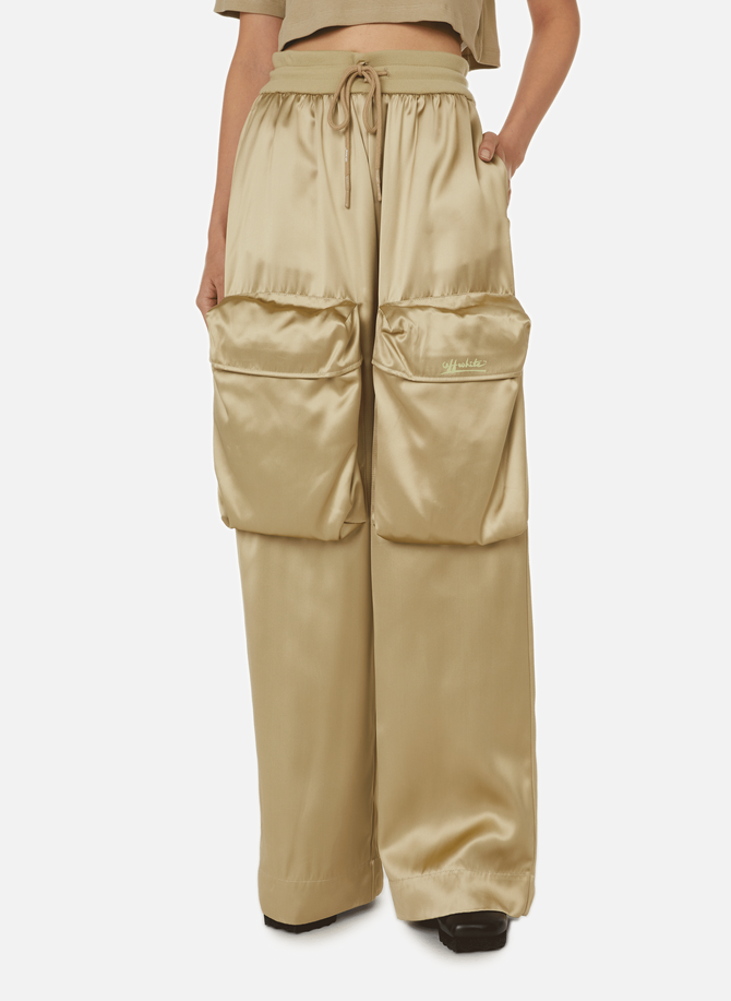 Pantalon large en jersey Femme - Carreaux multicolores