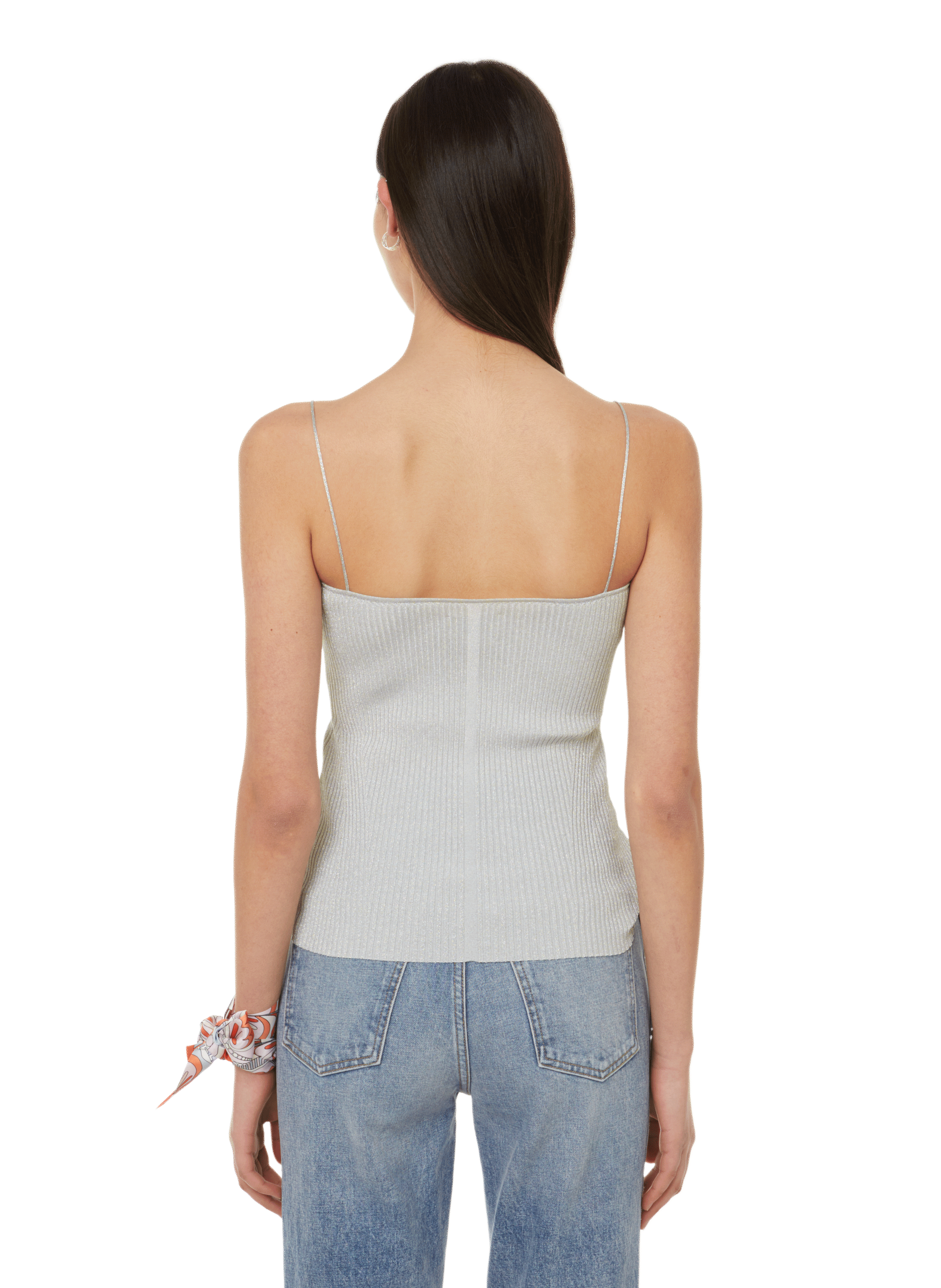 Ziggy metallic top KHAITE Silver