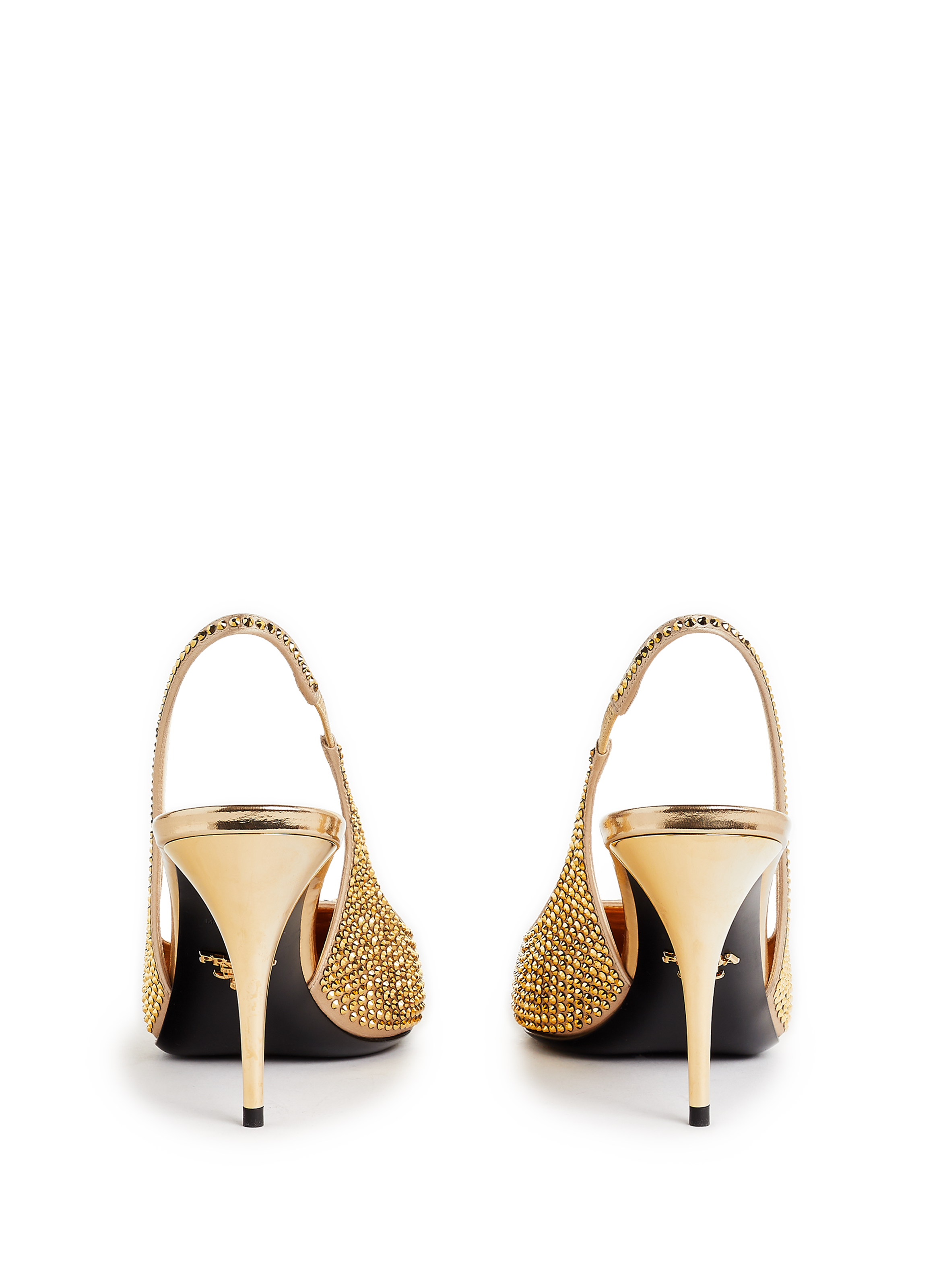 Strass sling-back PRADA Grey