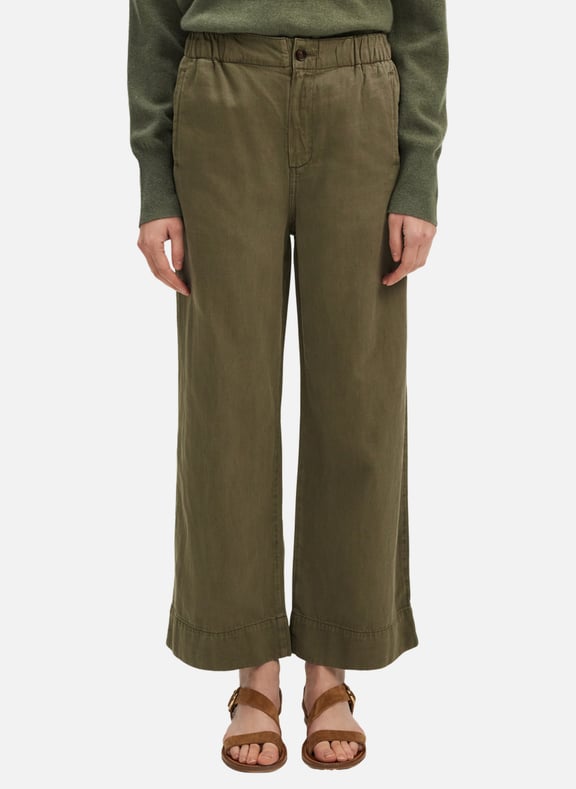 Pantalon large élastiqué - liraine Vert by PABLO PABLO Pantalon large élastiqué - liraine Vert