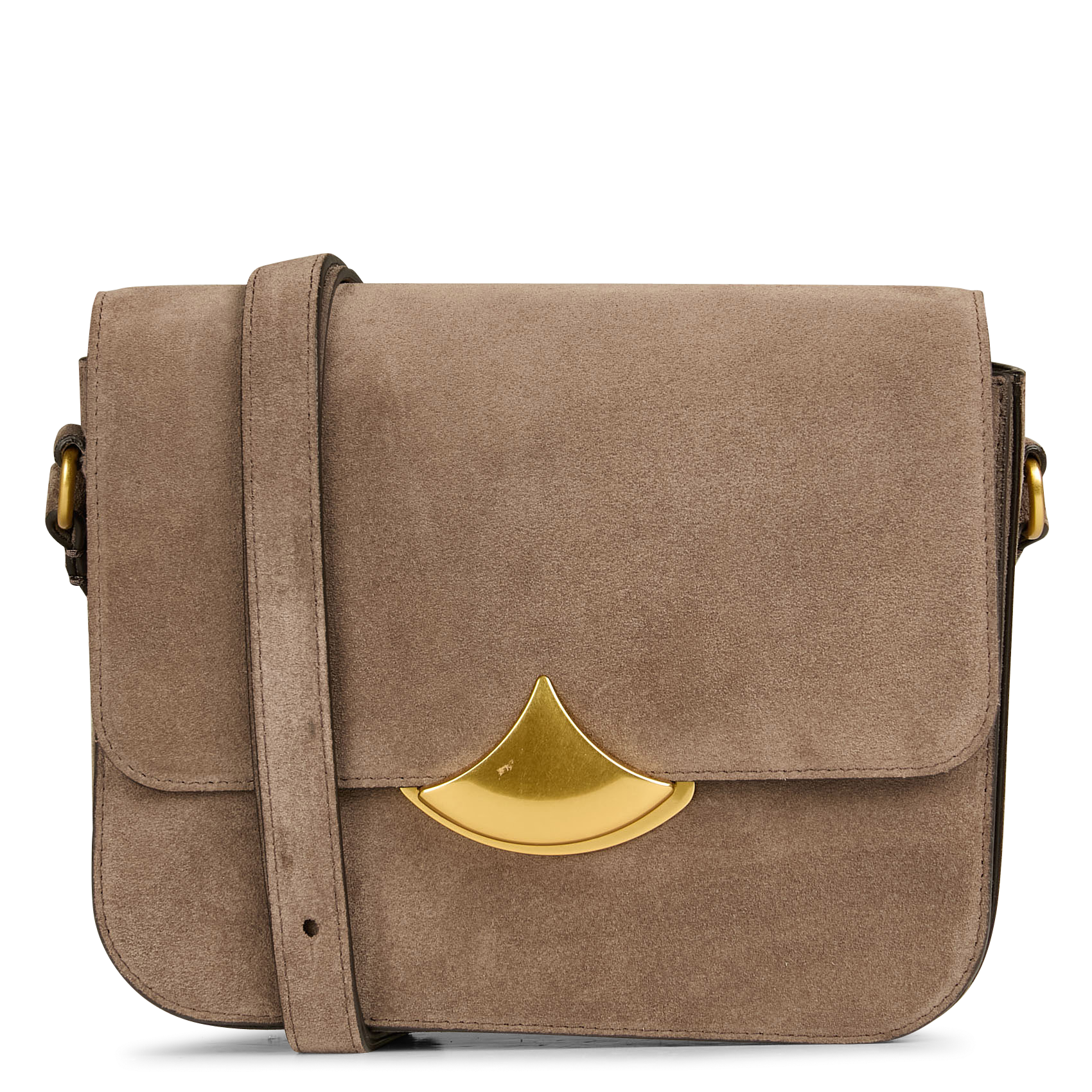 SESSUN Sac bandoulière en cuir suédé diviluz Gris