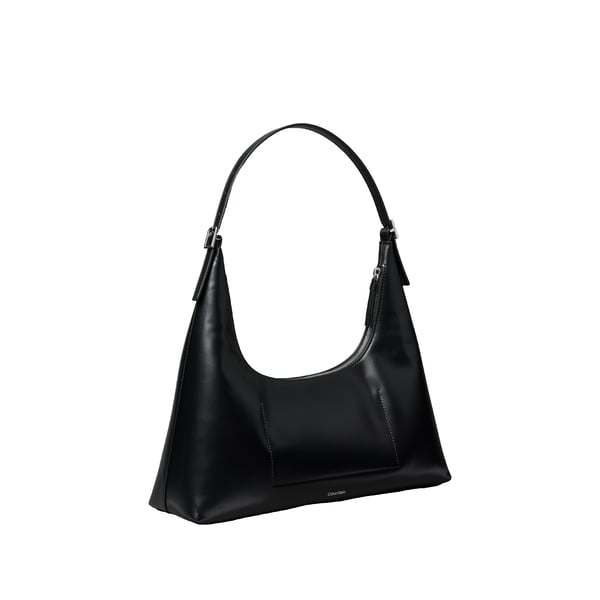 Calvin Klein Sac Porté Épaule En Cuir In Black