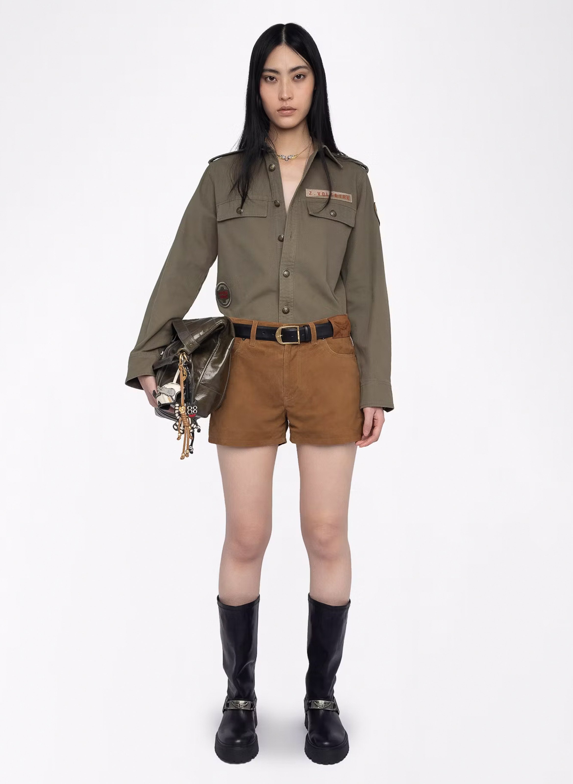 Chemise col classique en coton taskam ZADIG&VOLTAIRE Vert