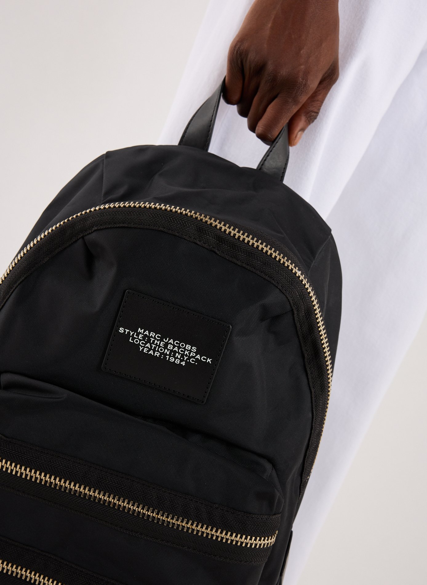 Sac à dos The Biker large en nylon MARC JACOBS Noir