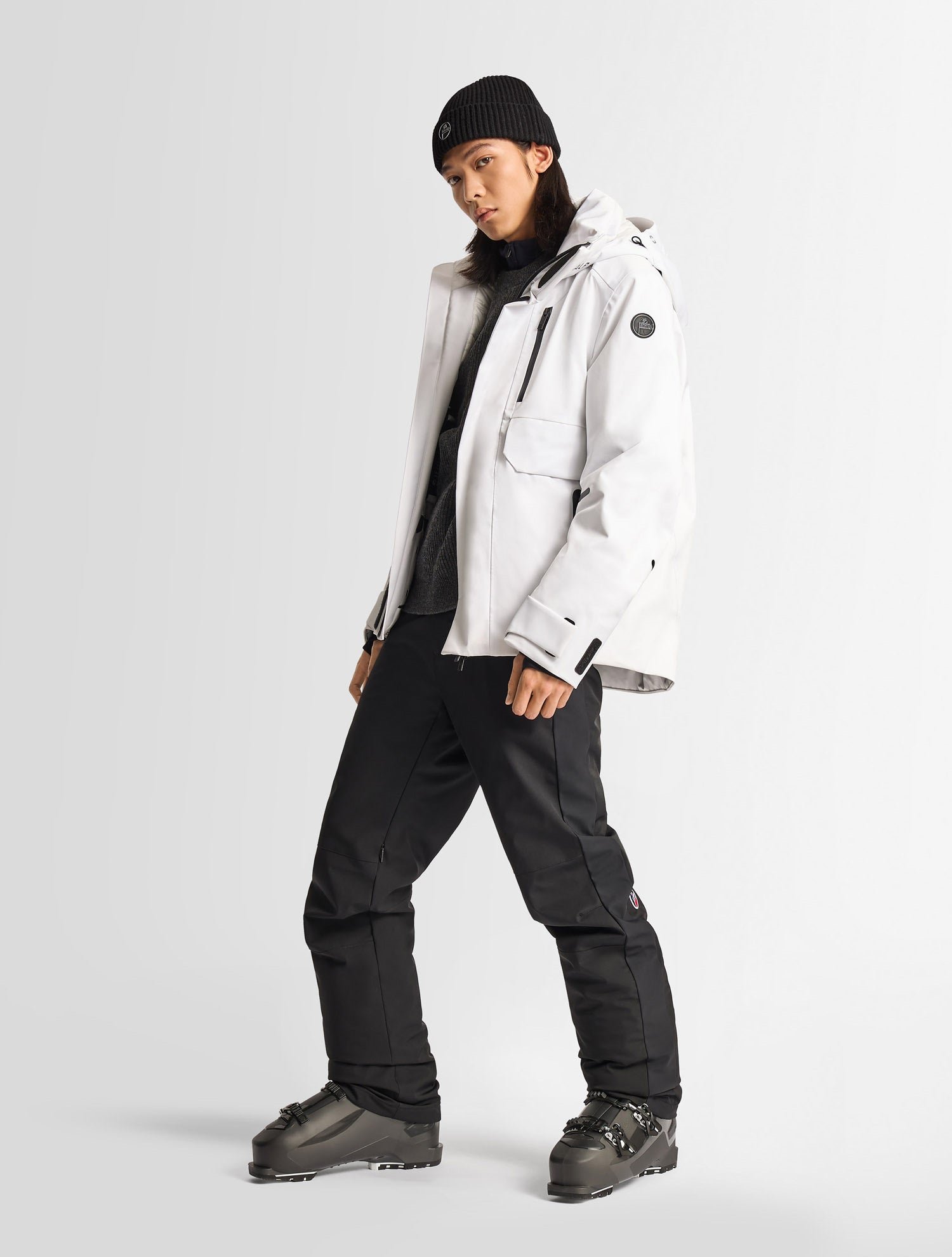 Veste de ski john col capuche coupe regular FUSALP Blanc