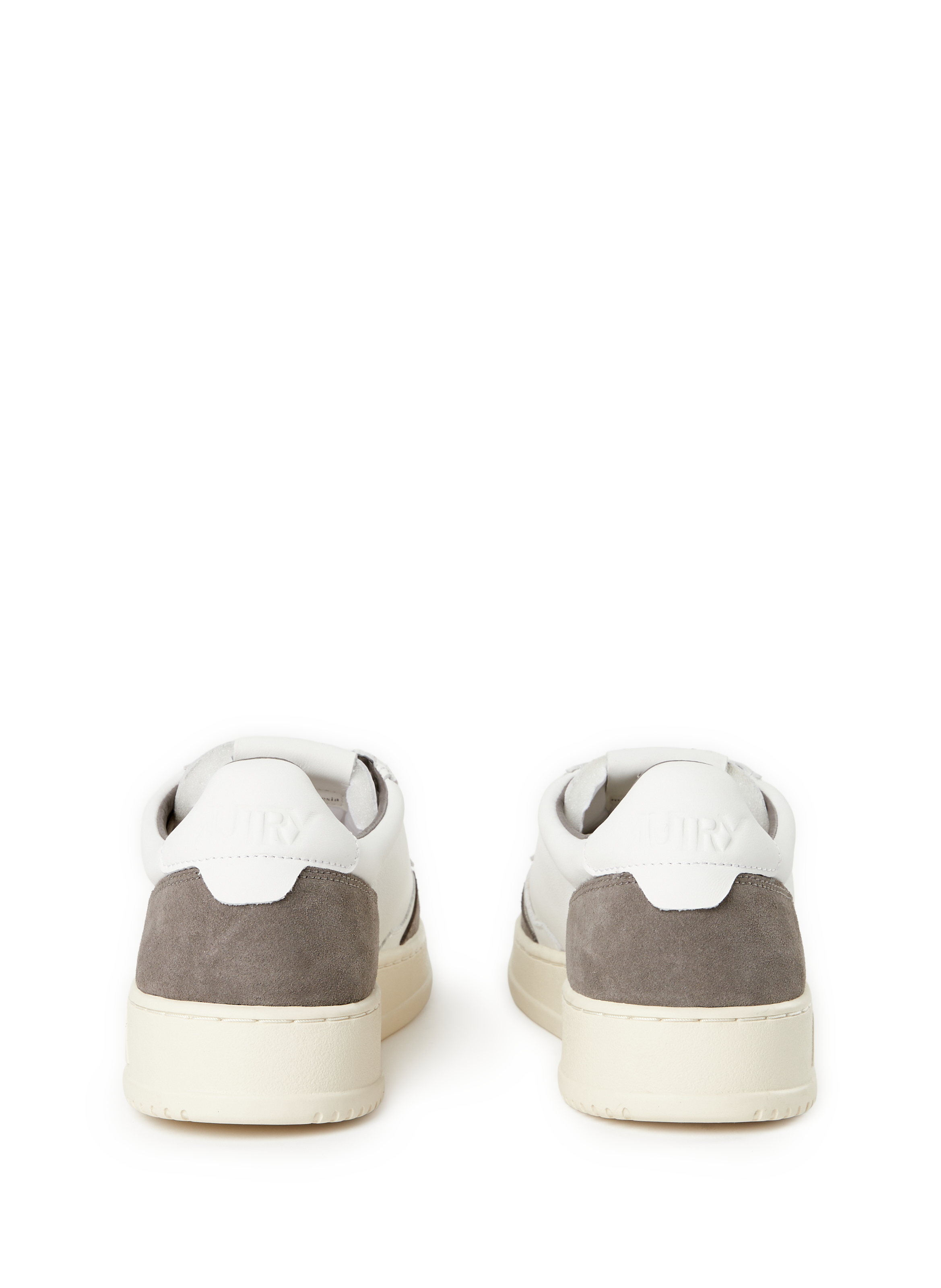 Mixed leather bi-material sneakers AUTRY White