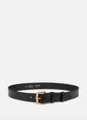 M belt - Ceinture Cuir Lisse Femme  Noir